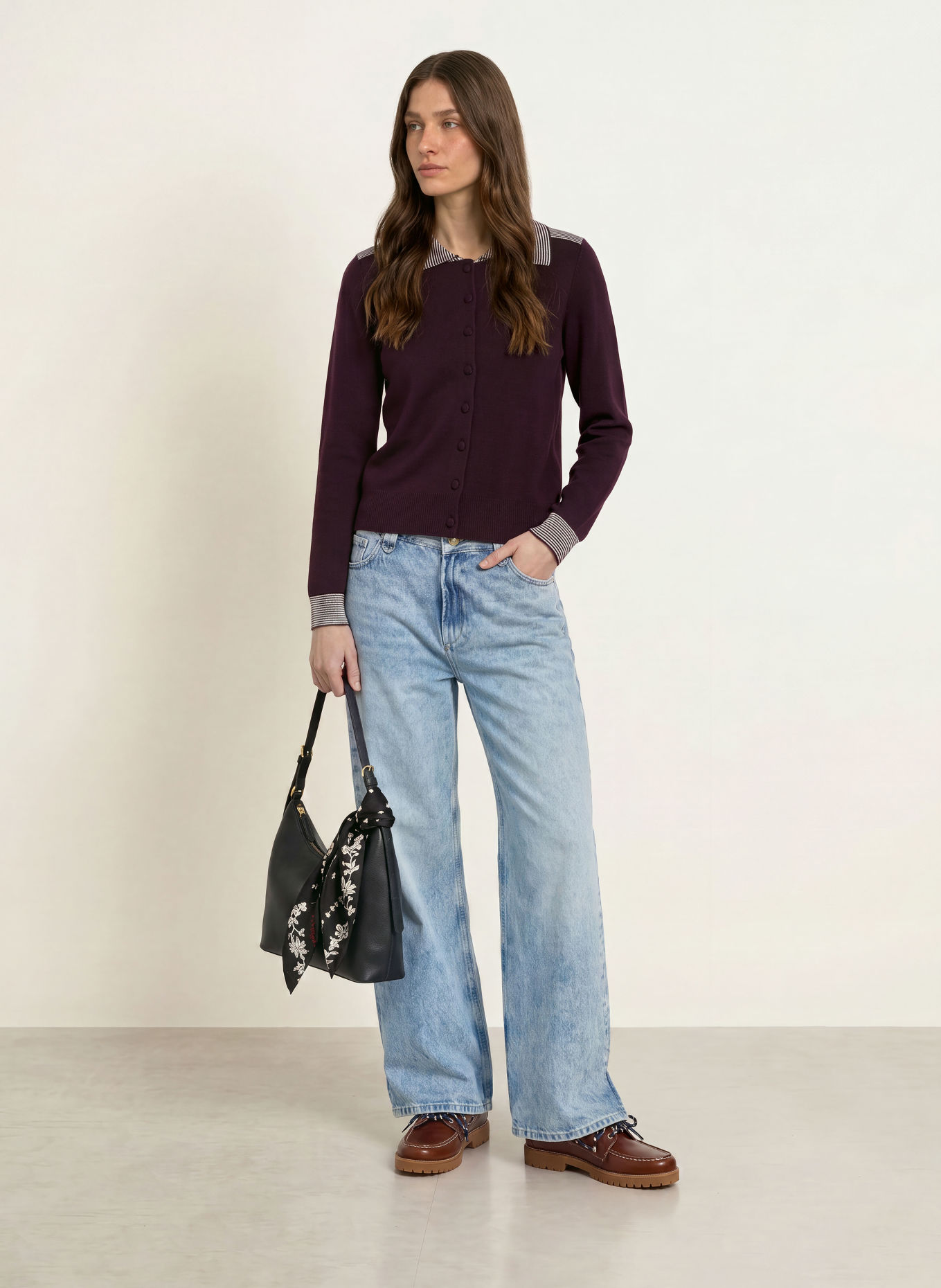 CLAUDIE PIERLOT Strickjacke: DUNKELLILA