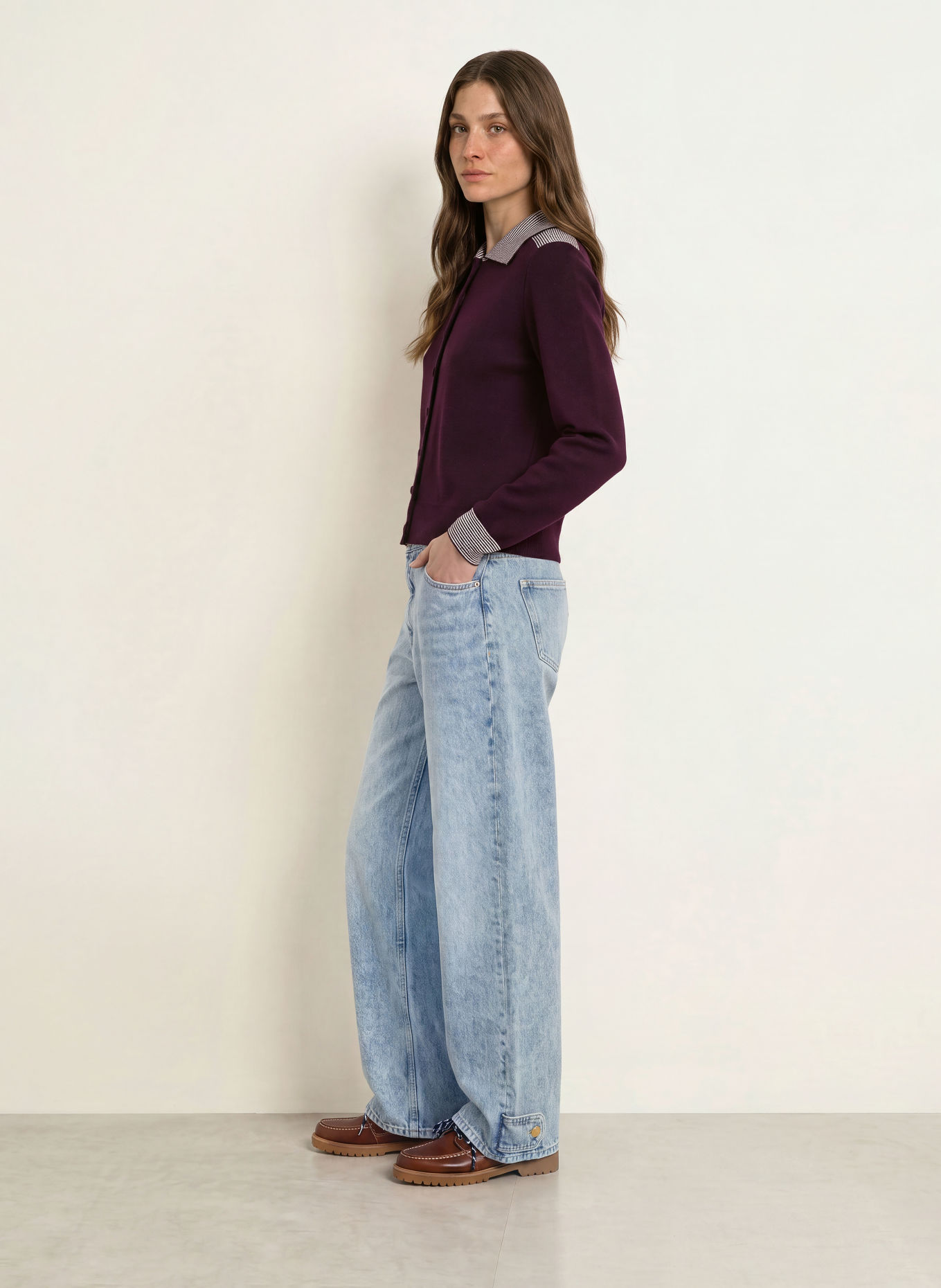 CLAUDIE PIERLOT Strickjacke: DUNKELLILA