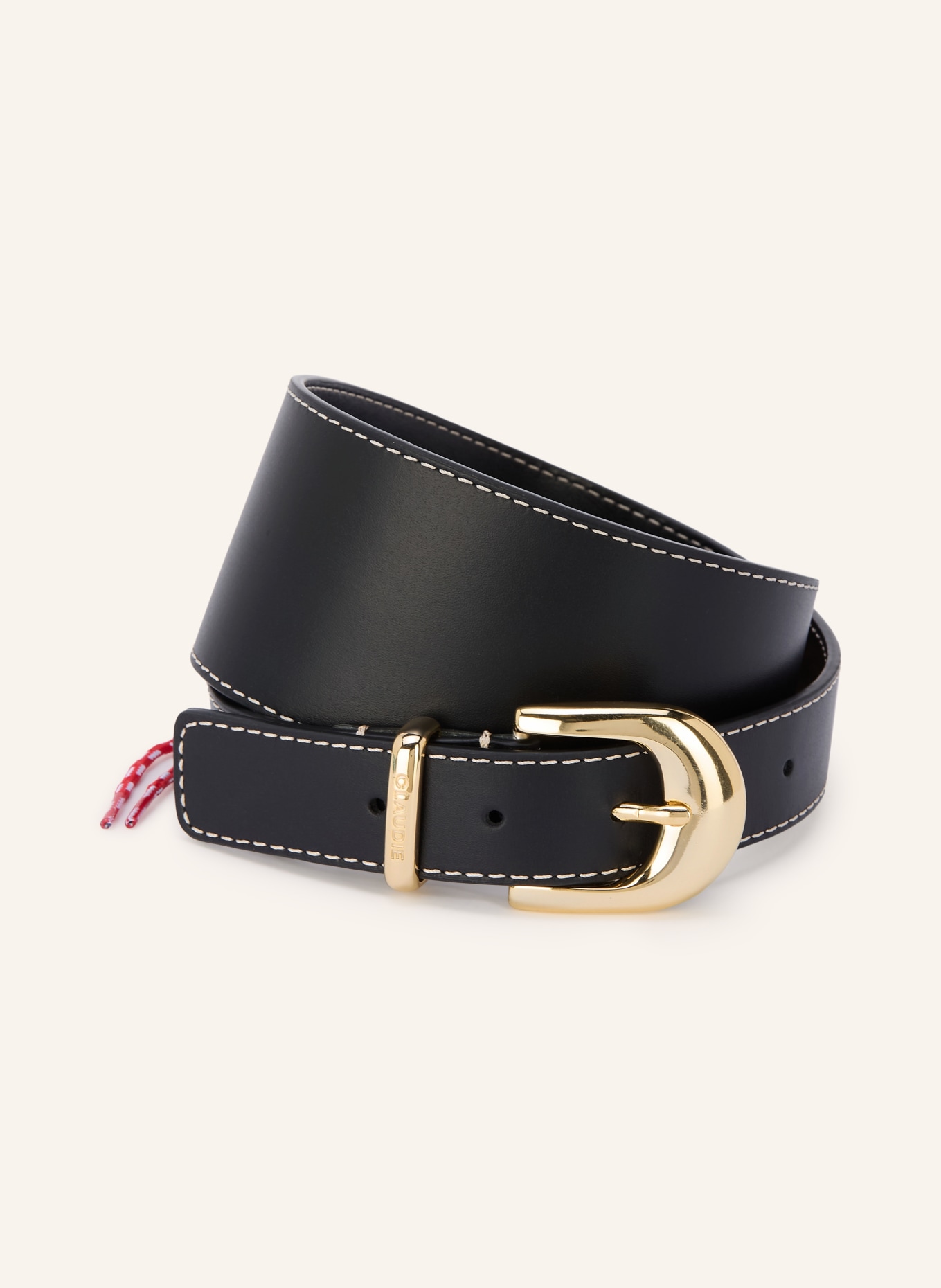 CLAUDIE PIERLOT Ledergürtel: SCHWARZ / GOLD
