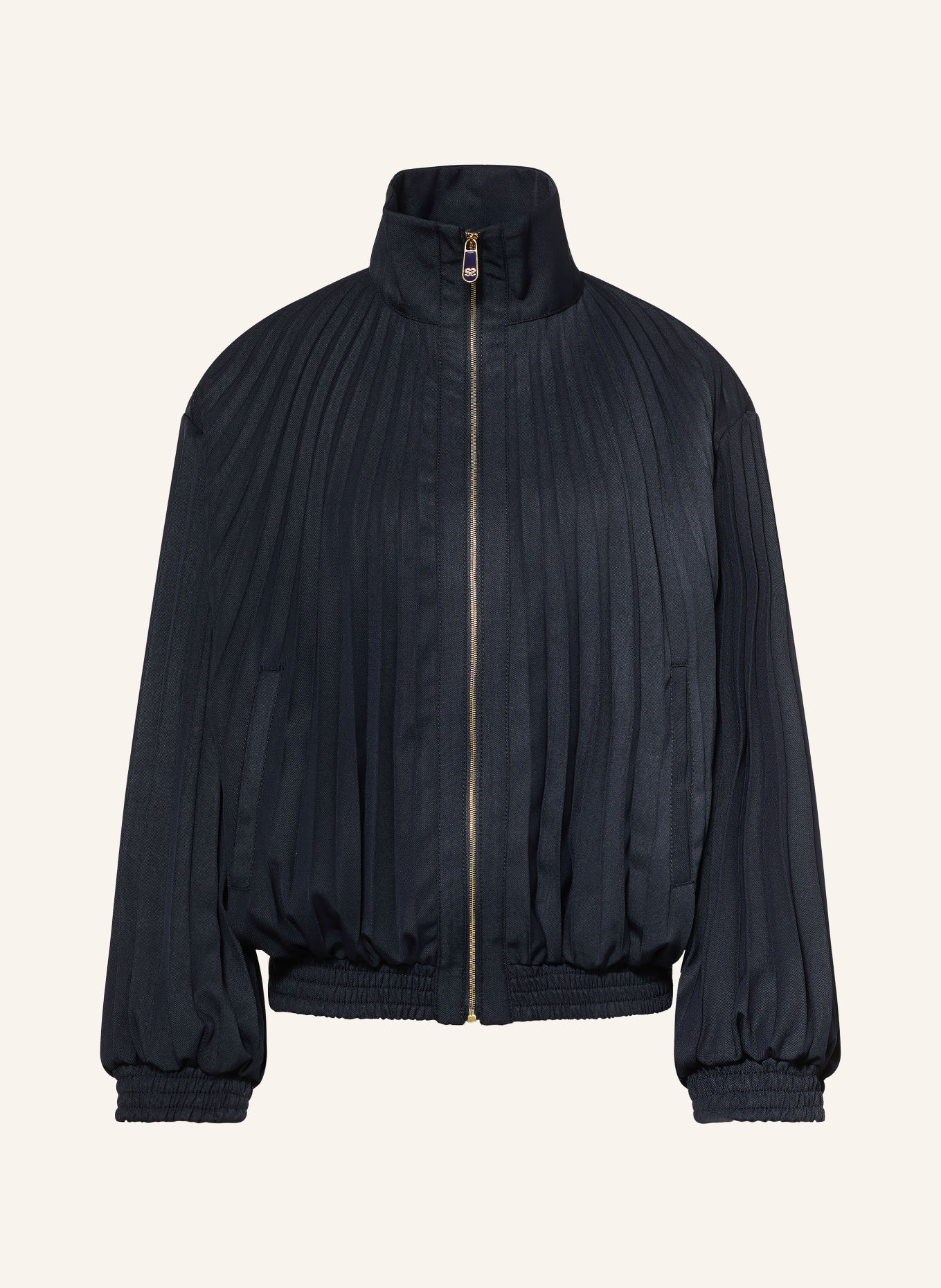 SANDRO Blouson mit Plissees: DUNKELBLAU