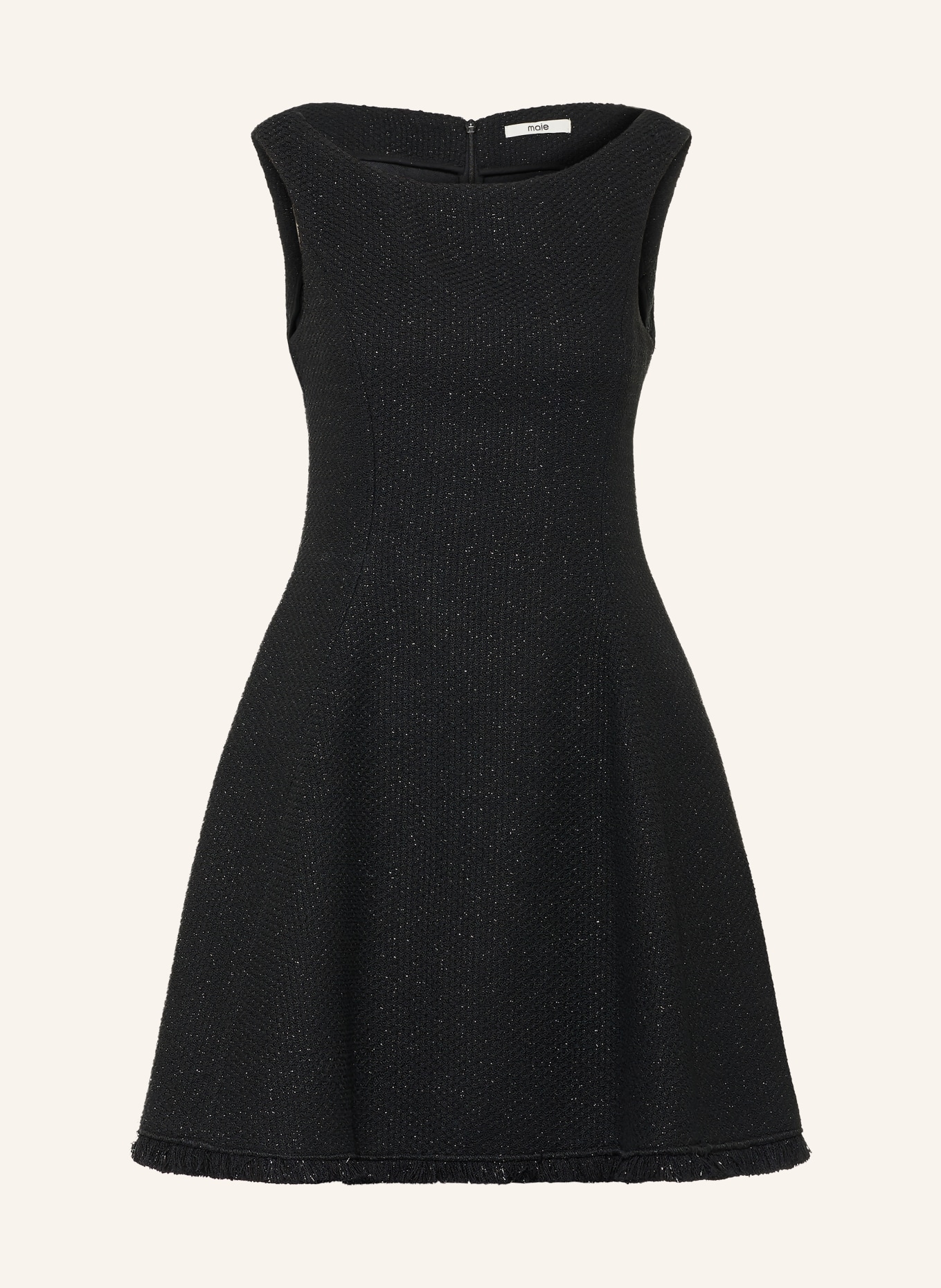 maje Kleid mit Glitzergarn: SCHWARZ