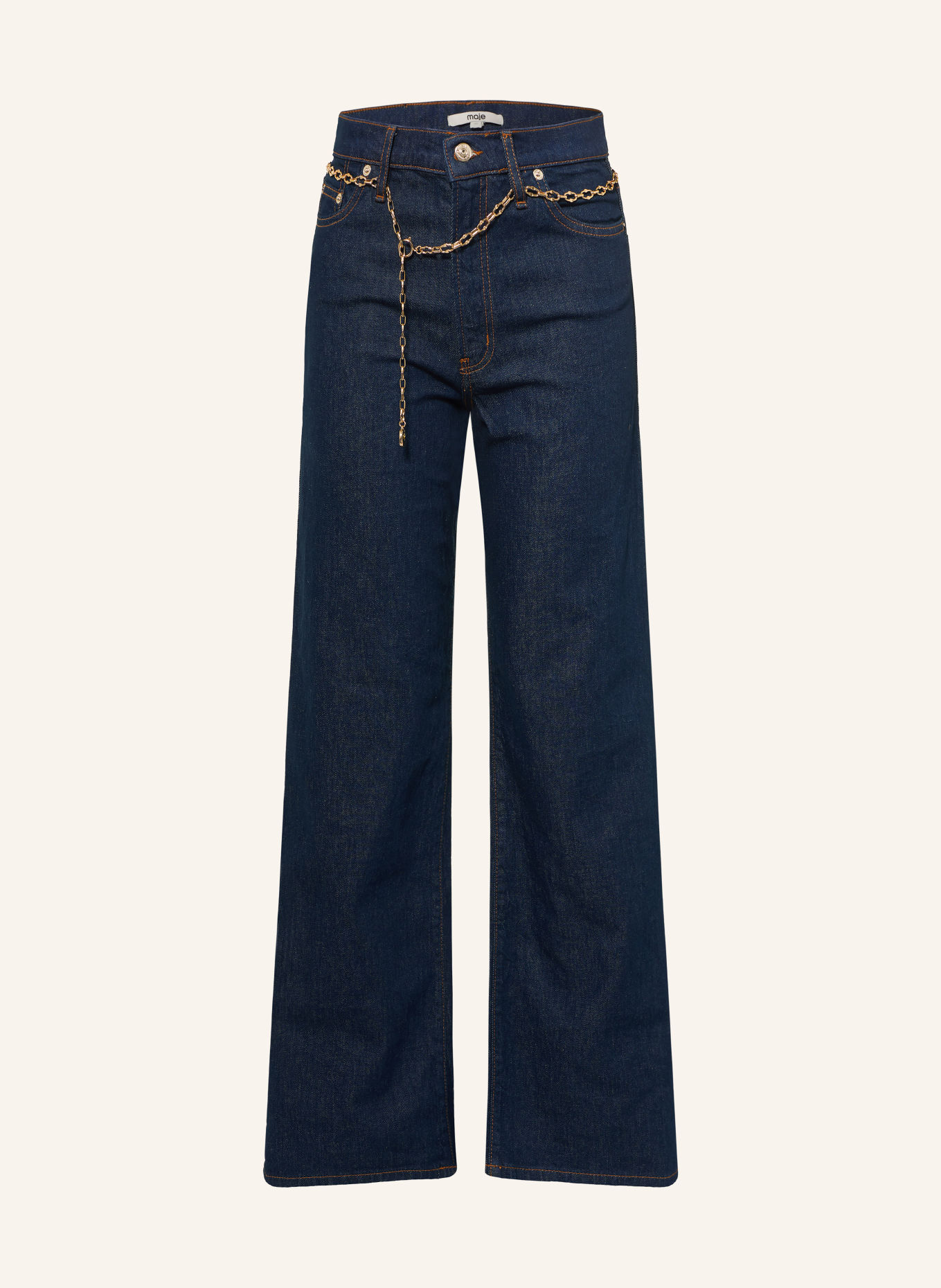 maje Wide Leg Jeans: 0103 NAVY