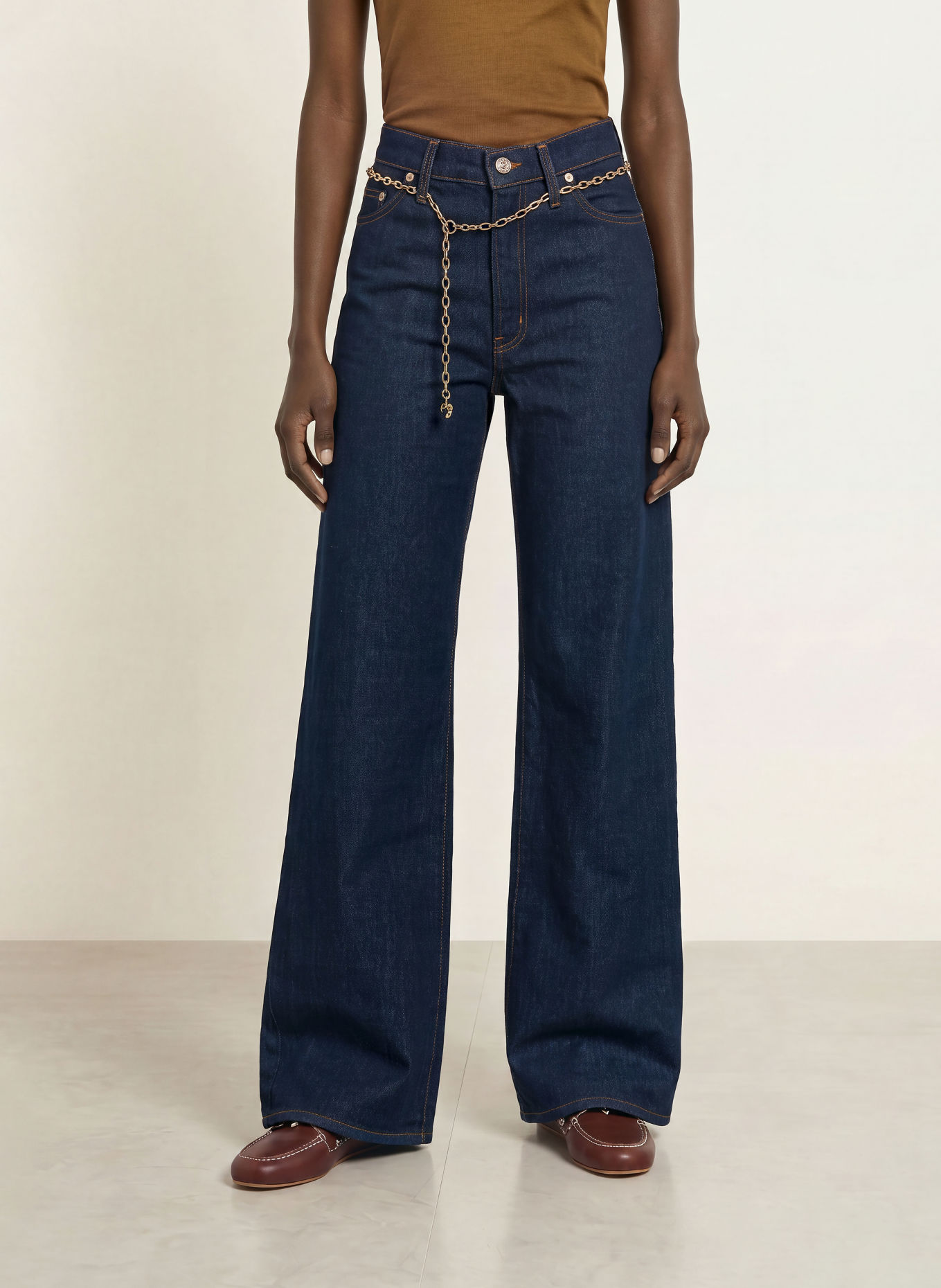 maje Wide Leg Jeans: 0103 NAVY