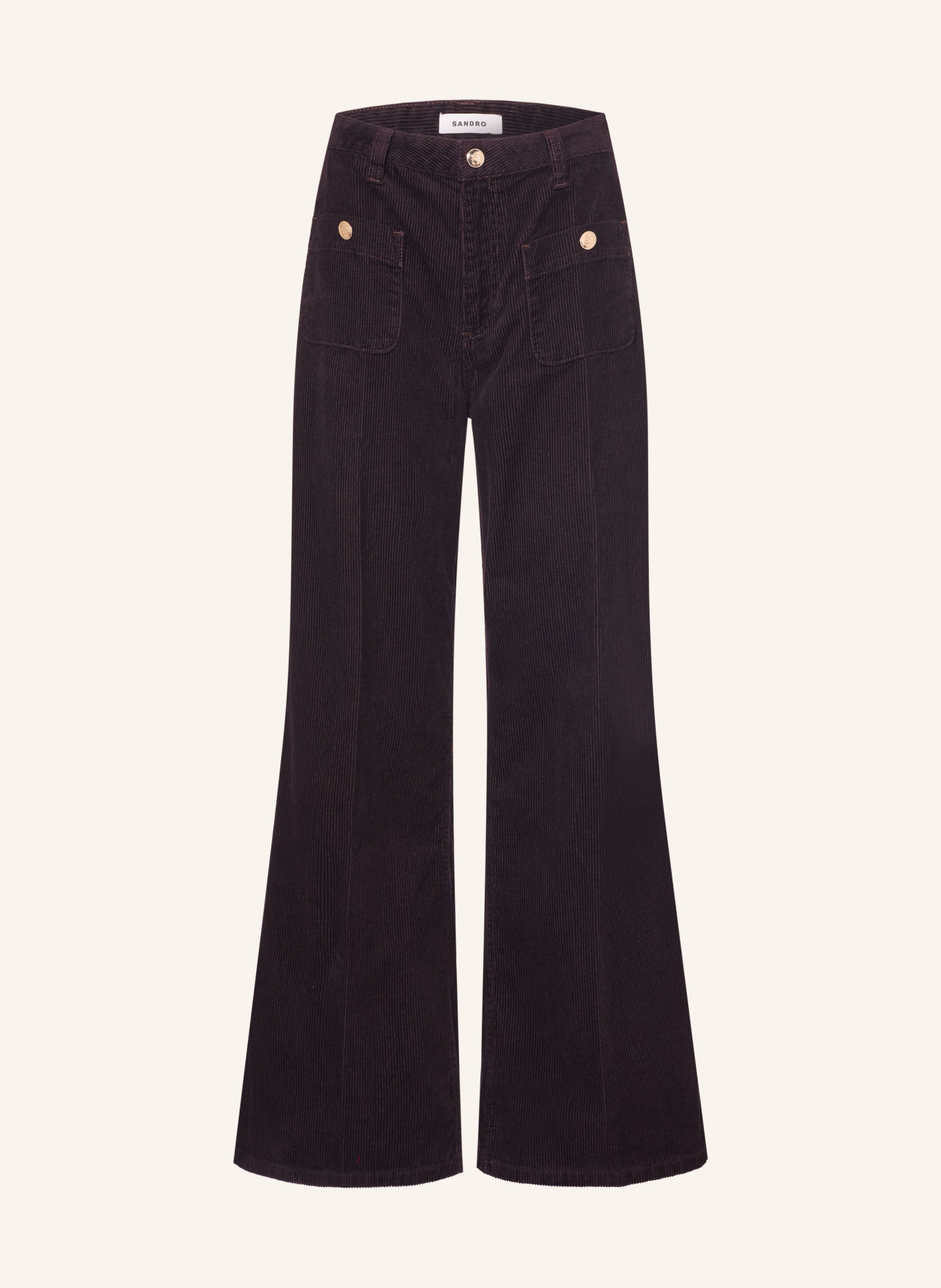 SANDRO Cordhose: DUNKELLILA