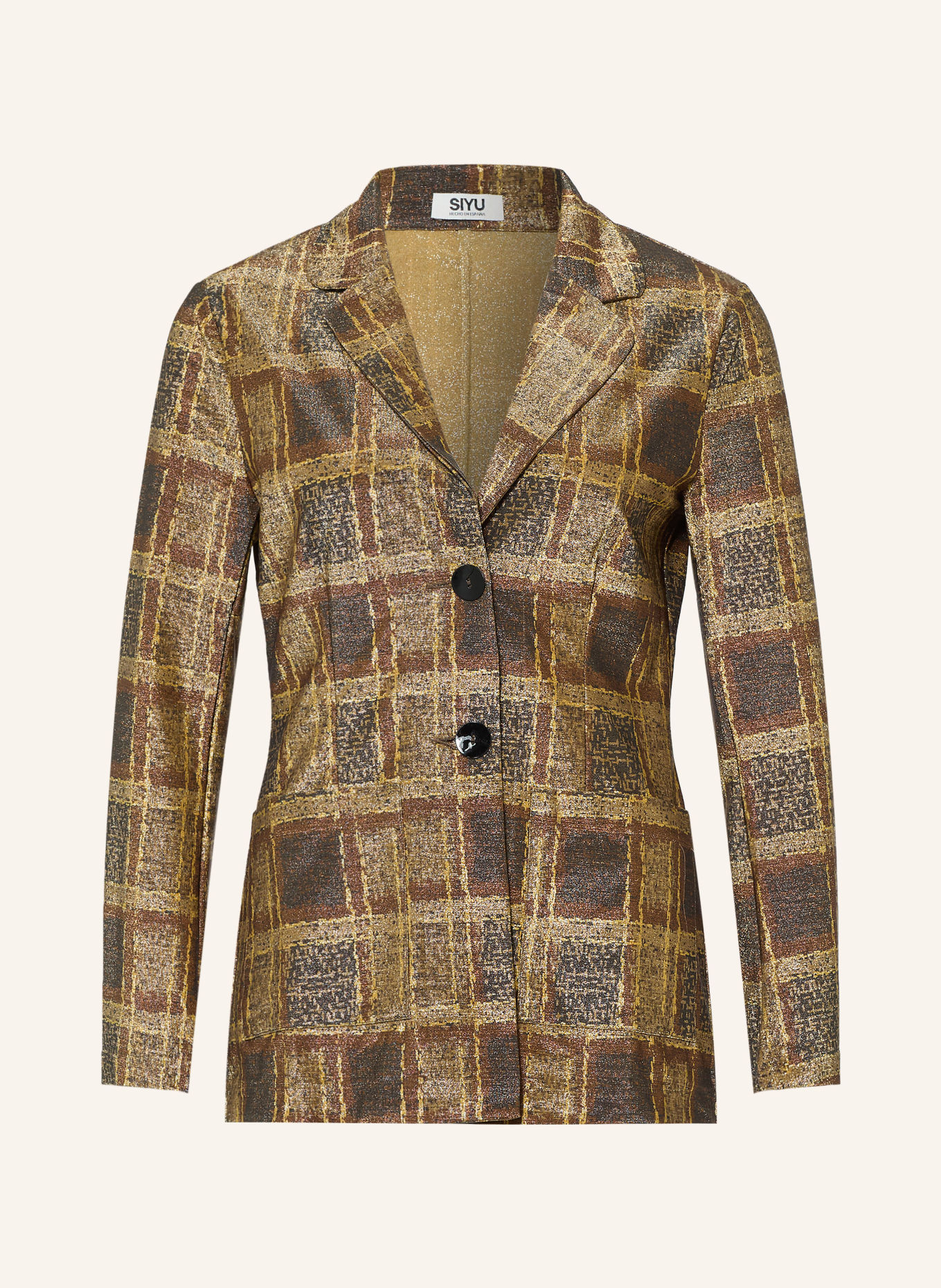 SIYU Blazer AMBAR med glittertråd: LJUSBRUN / BRUN / SVART