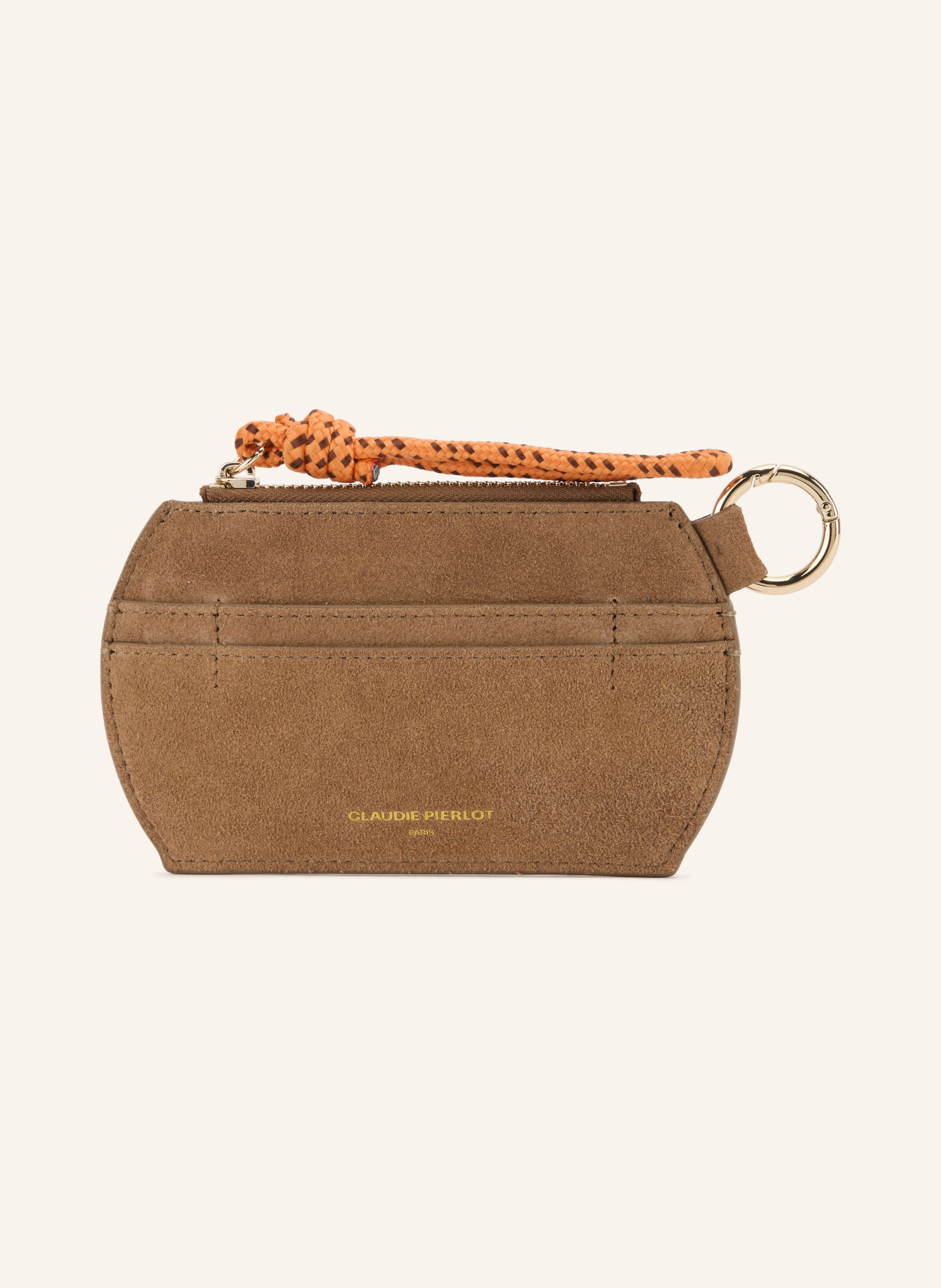 CLAUDIE PIERLOT Kartenetui: COGNAC / GOLD / ORANGE
