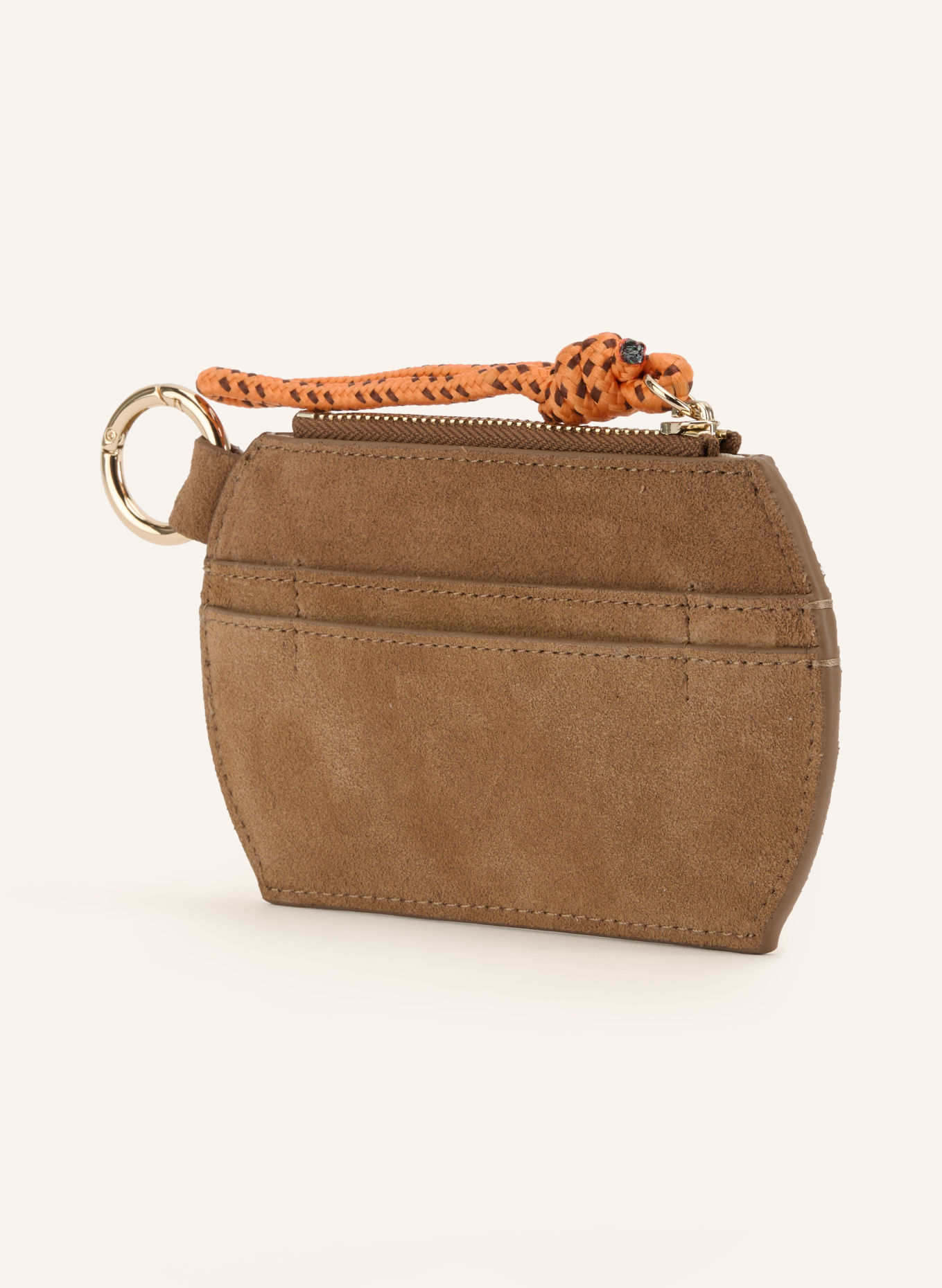 CLAUDIE PIERLOT Kartenetui: COGNAC / GOLD / ORANGE