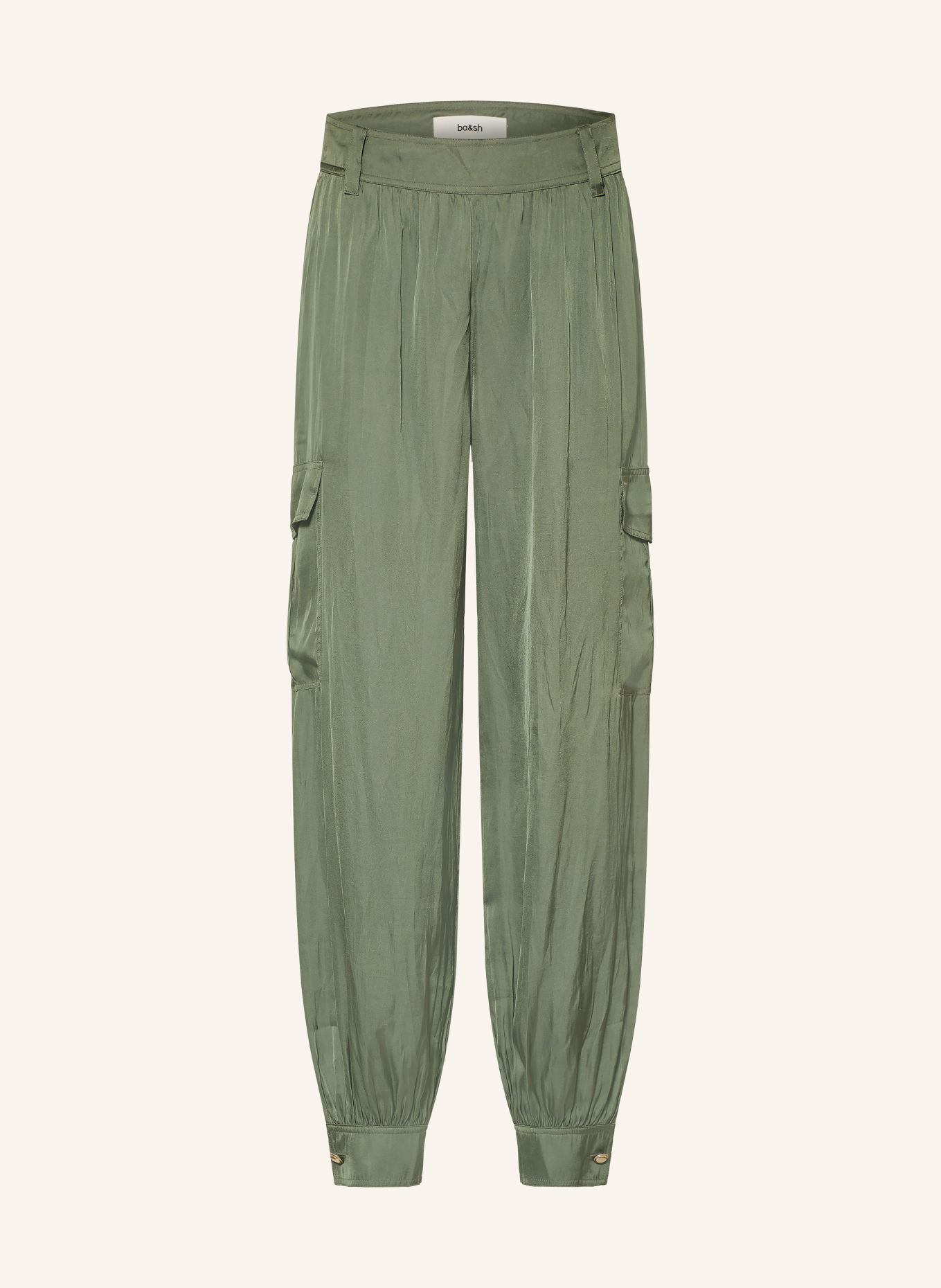 ba&sh Cargohose CELIA aus Satin: GRÜN