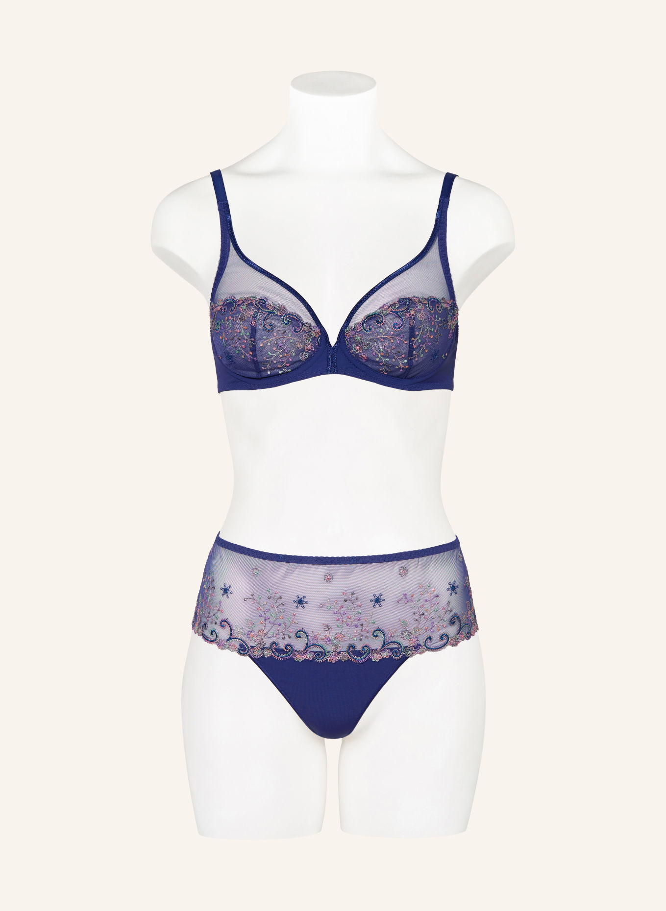 SIMONE PÉRÈLE Panty DÉLICE: DONKERBLAUW / ROZE / MINT