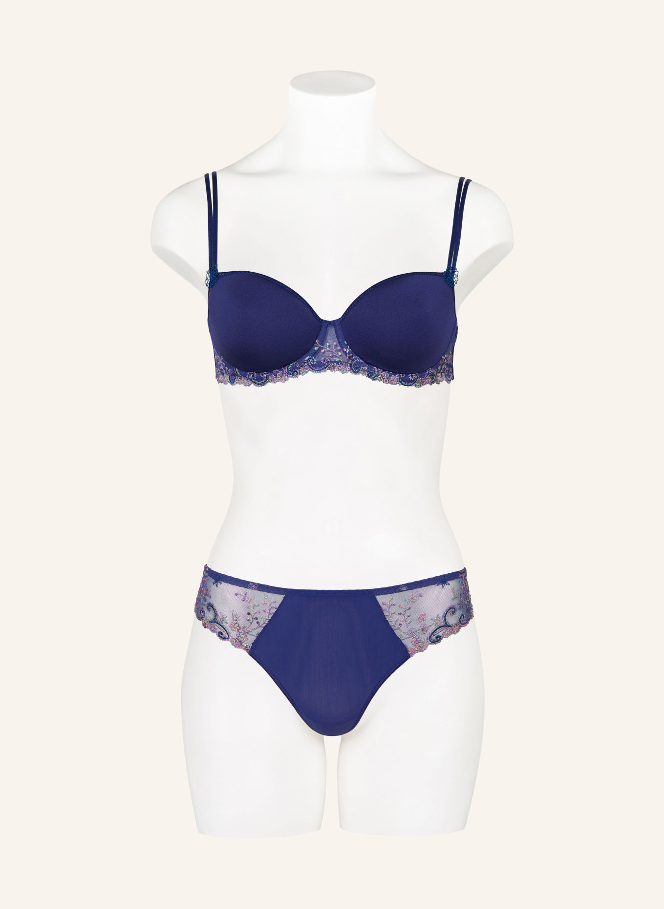 SIMONE PÉRÈLE String DÉLICE: DONKERBLAUW / ROZE / MINT
