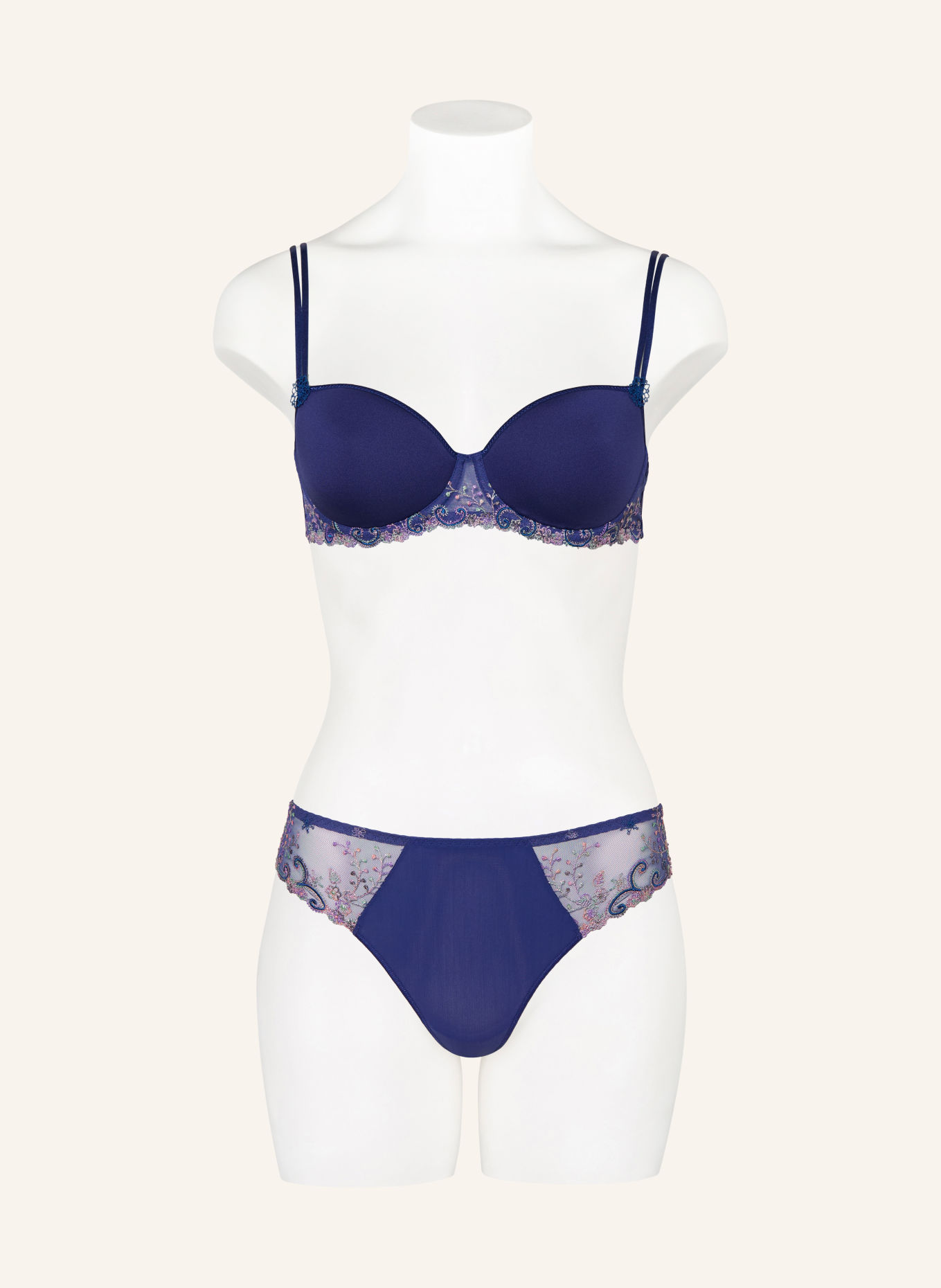 SIMONE PÉRÈLE Spacer-bh DÉLICE: DONKERBLAUW / ROZE / MINT