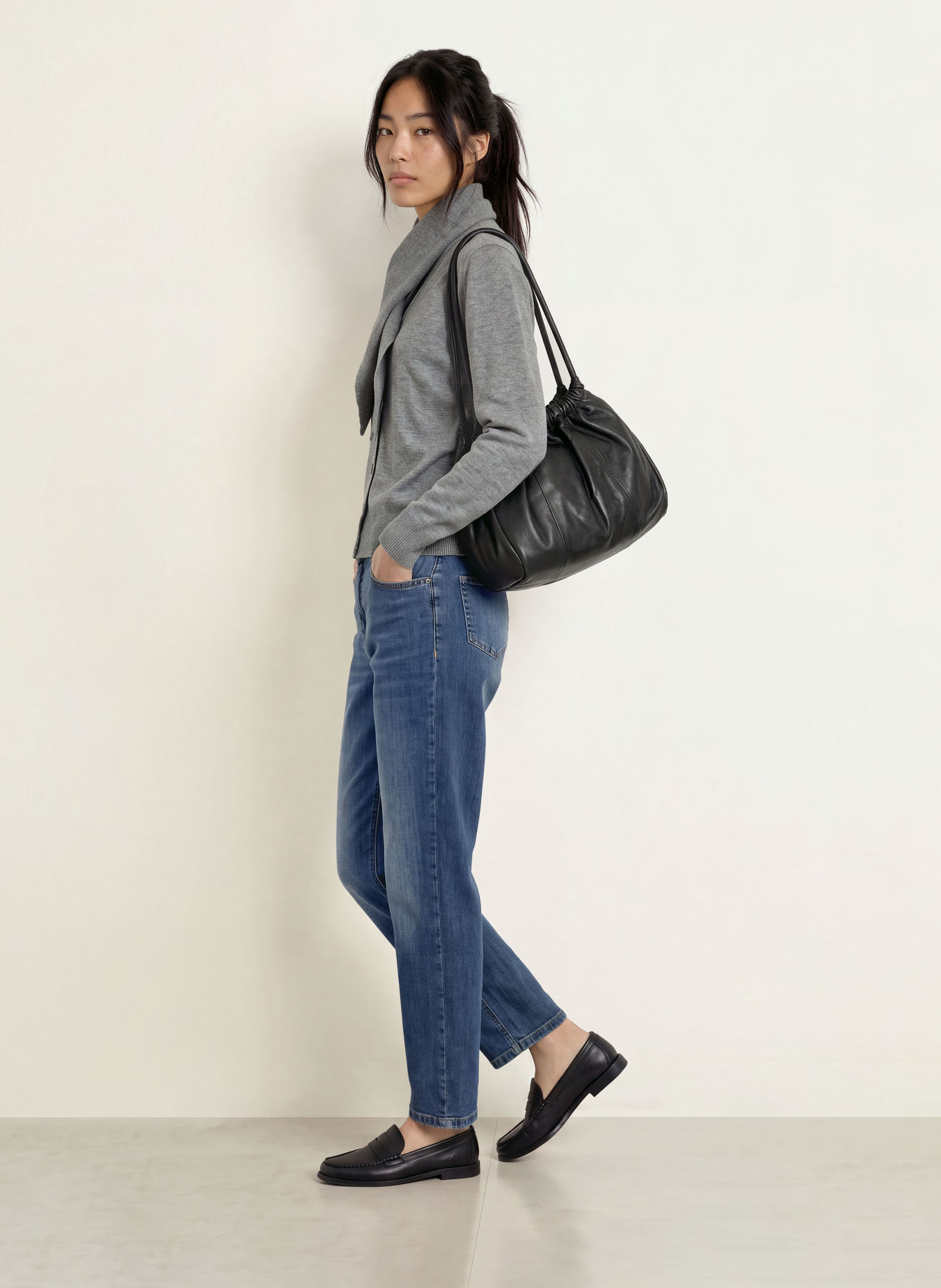 MORE & MORE Cardigan: GRAY