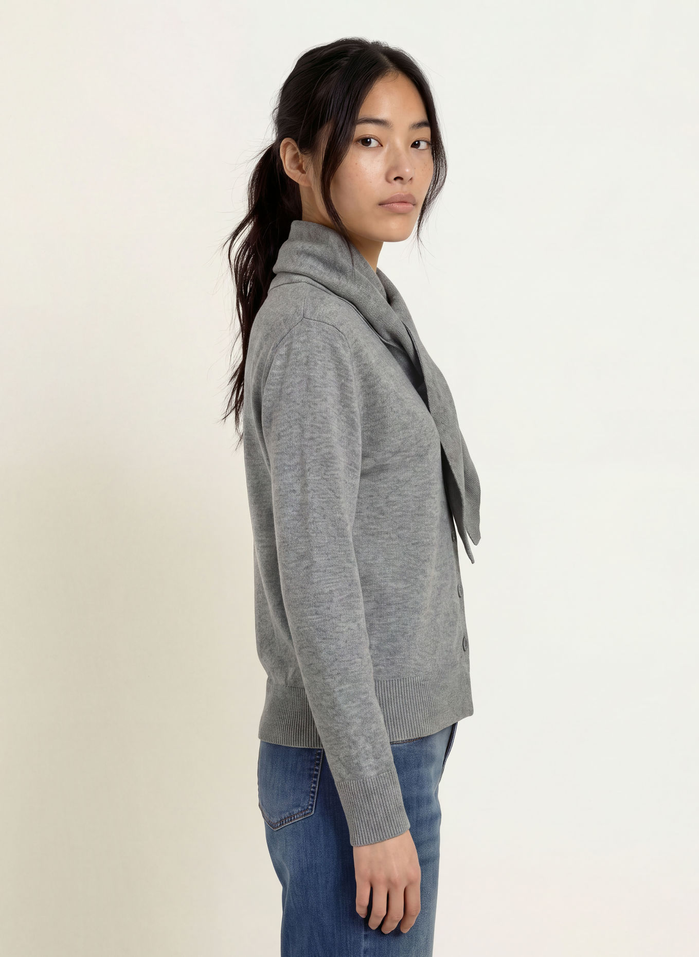 MORE & MORE Cardigan: GRAY