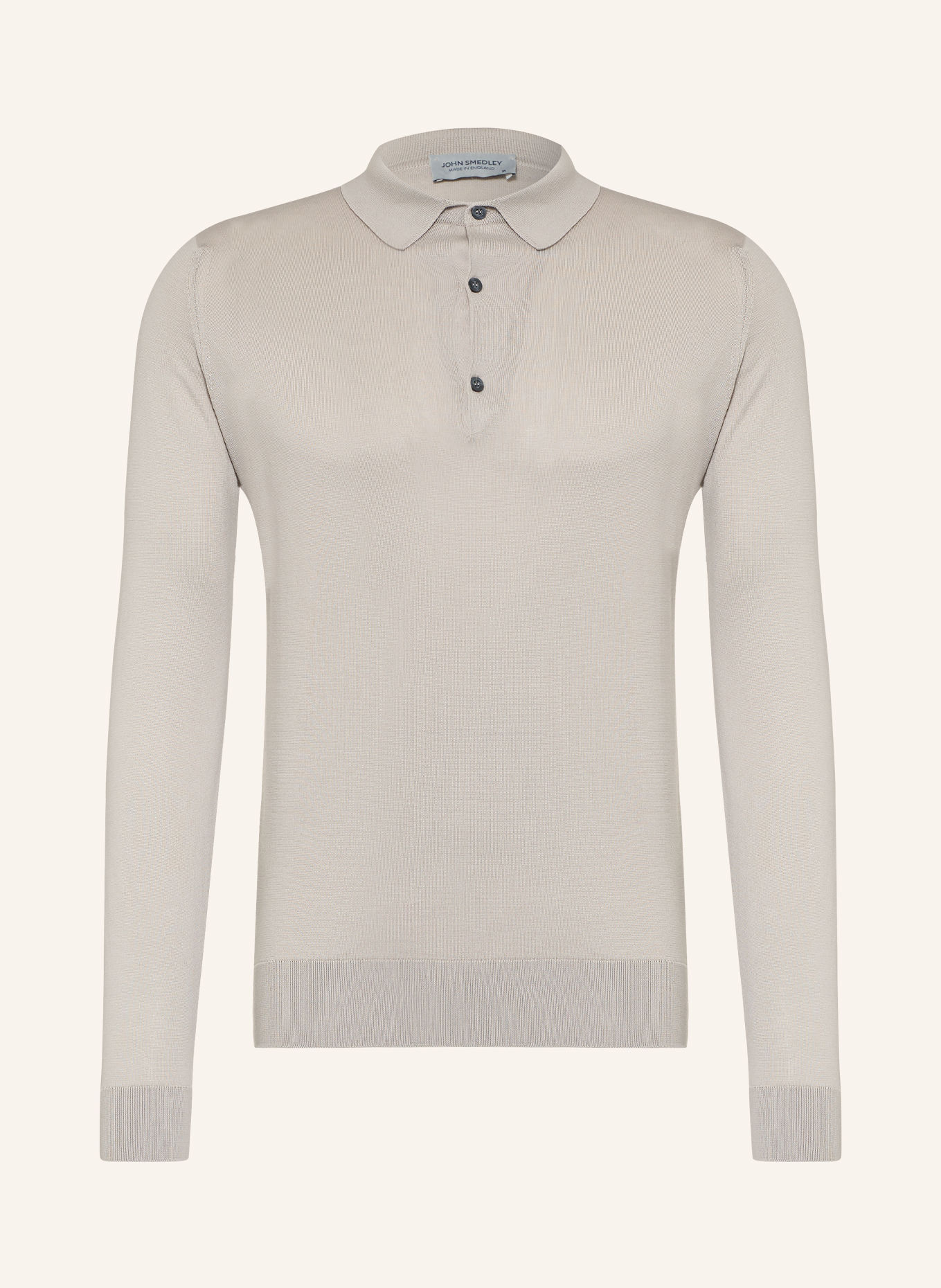 JOHN SMEDLEY BRADWELL Knit polo shirt: BEIGE