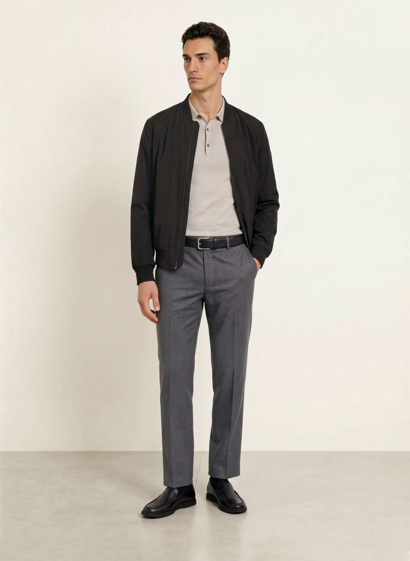 JOHN SMEDLEY BRADWELL Knit polo shirt: BEIGE