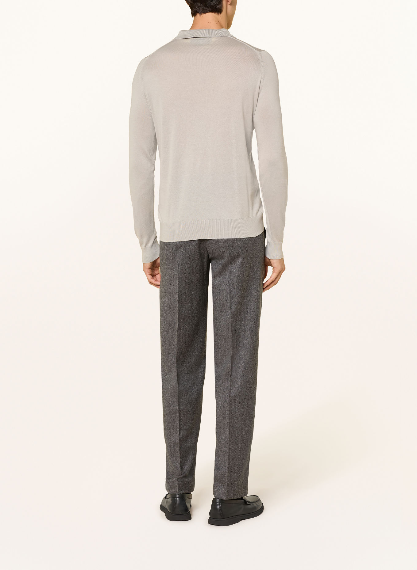JOHN SMEDLEY BRADWELL Knit polo shirt: BEIGE
