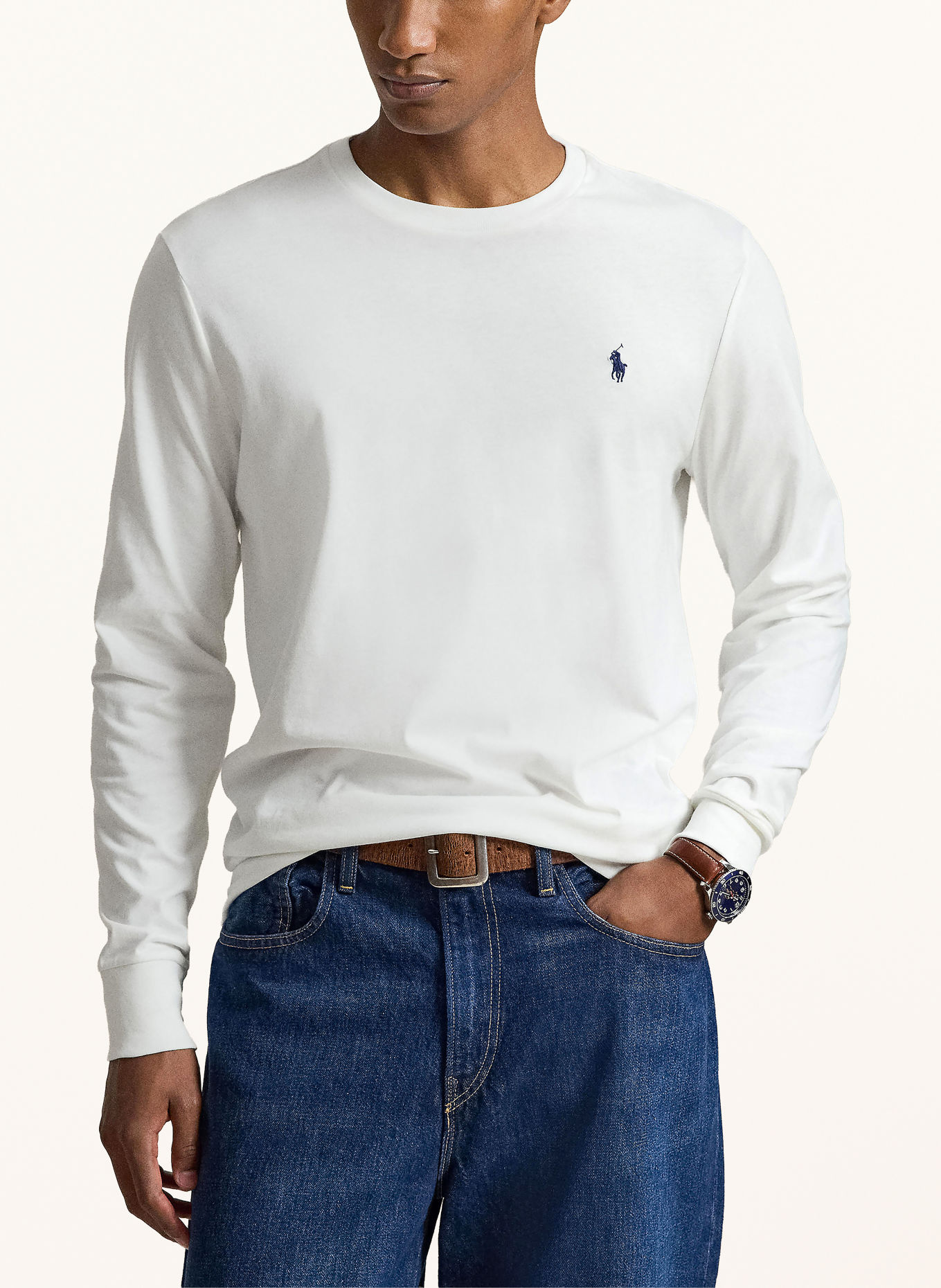 POLO RALPH LAUREN Long sleeve shirt: WHITE