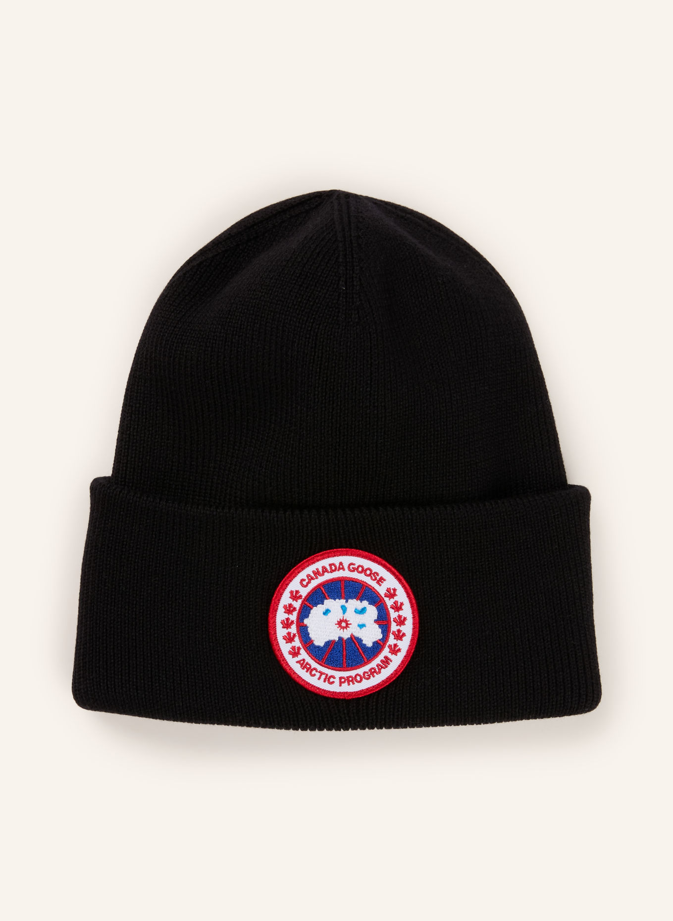 CANADA GOOSE Beanie: BLACK
