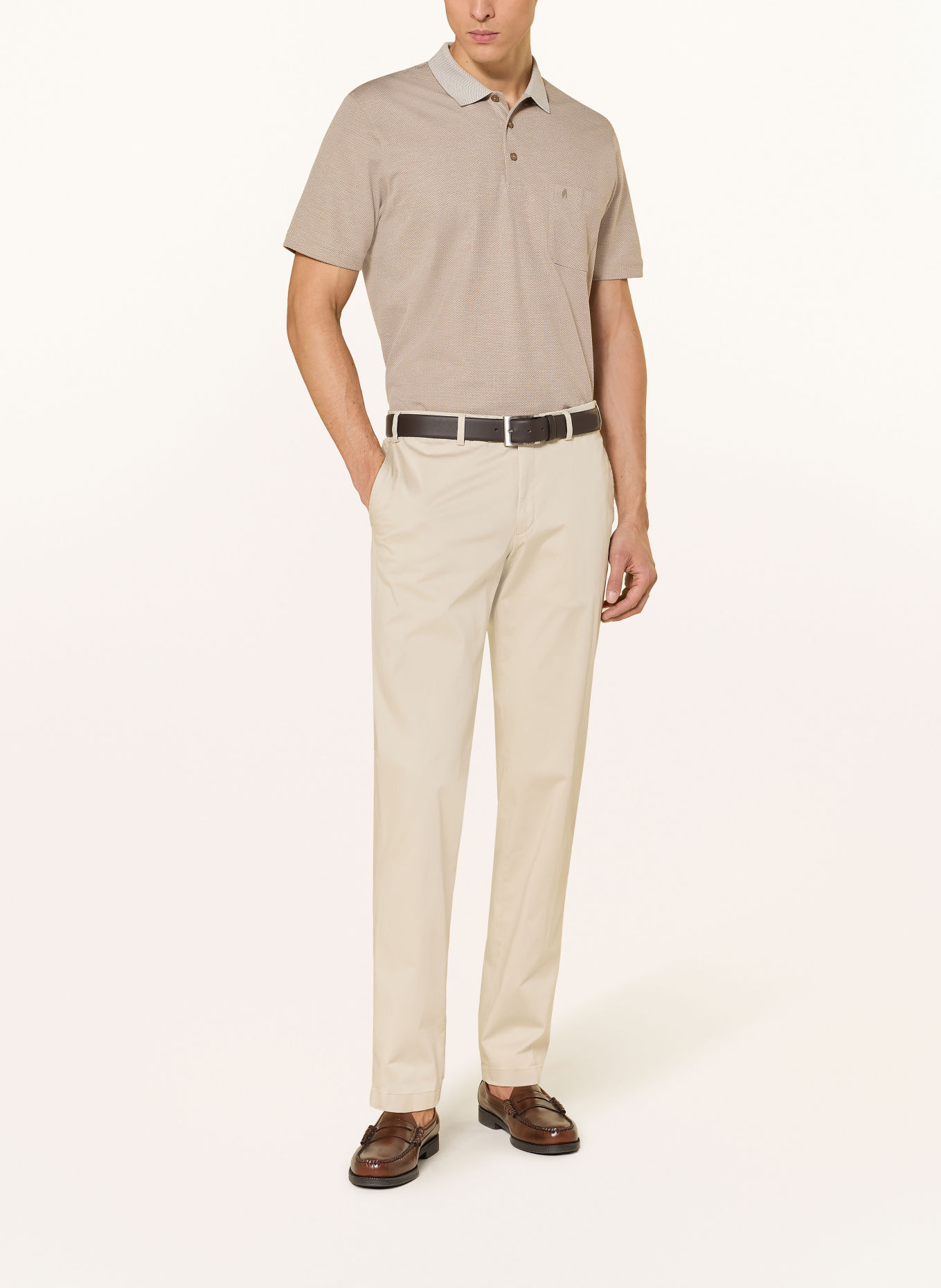 RAGMAN Piqué-Poloshirt: BEIGE