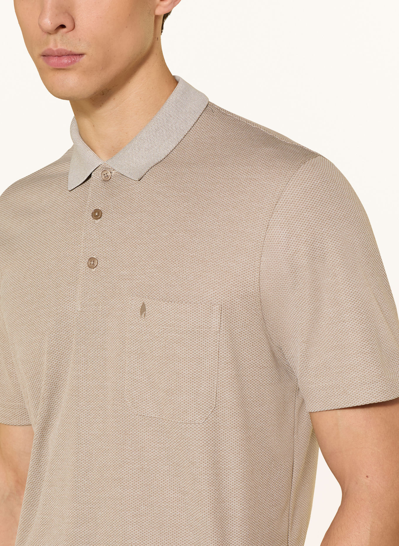 RAGMAN Piqué-Poloshirt: BEIGE