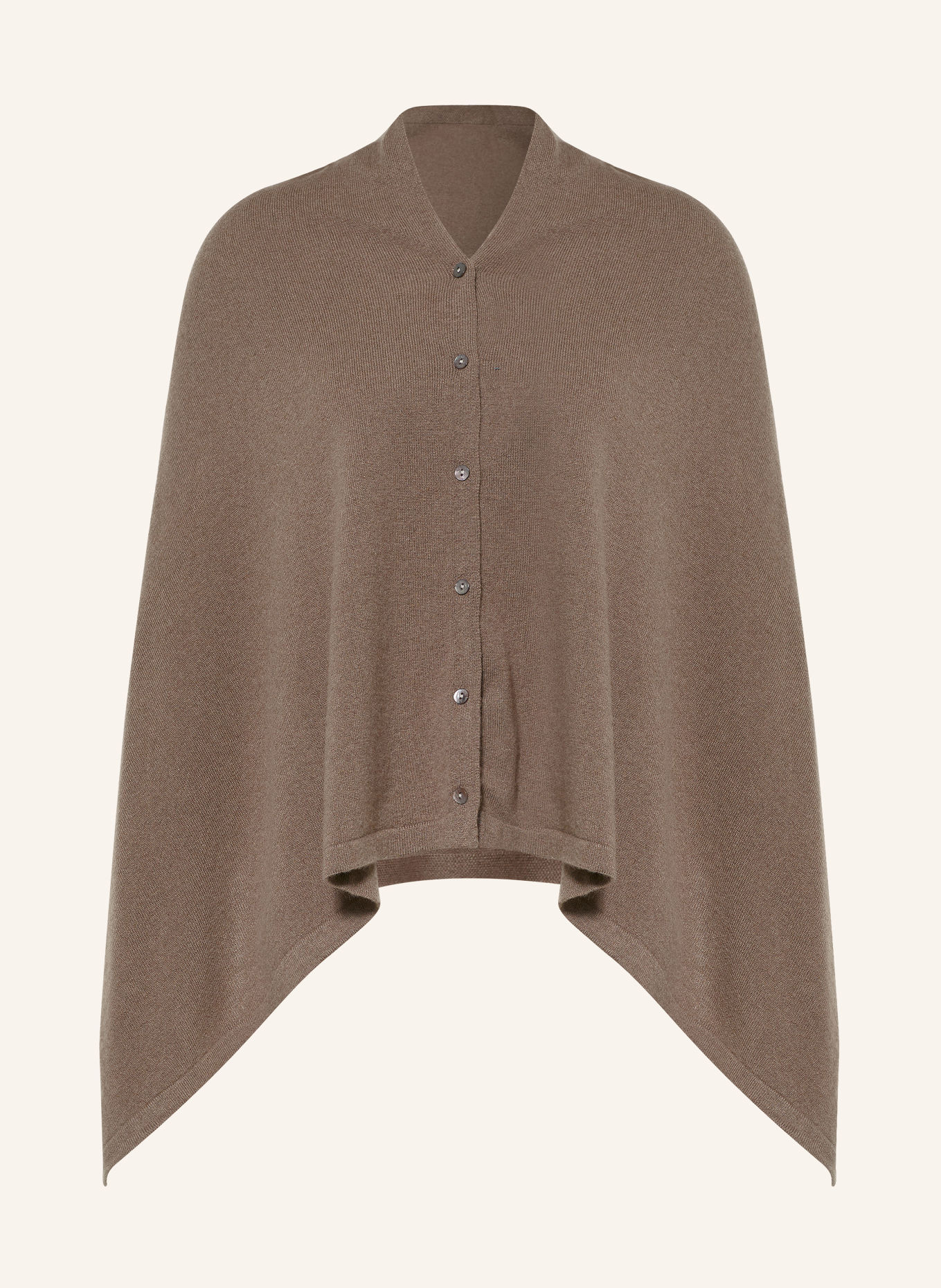 rosemunde Poncho with cashmere: BROWN