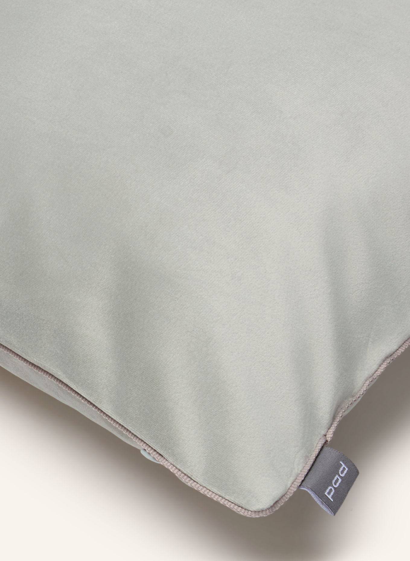 PAD Samt-Dekokissenhülle ELEGANCE: MINT / GRAU