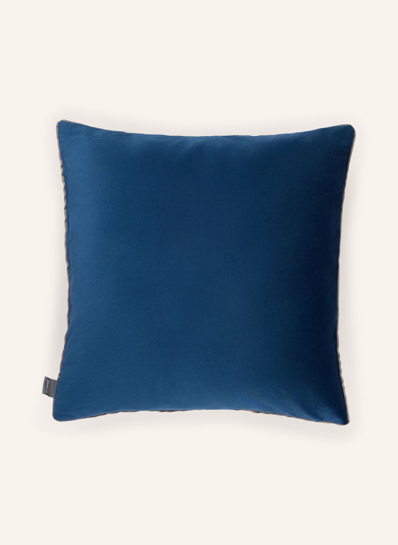 PAD Fluweel sierkussenhoes ELEGANCE: BLAUW / LICHTGRIJS