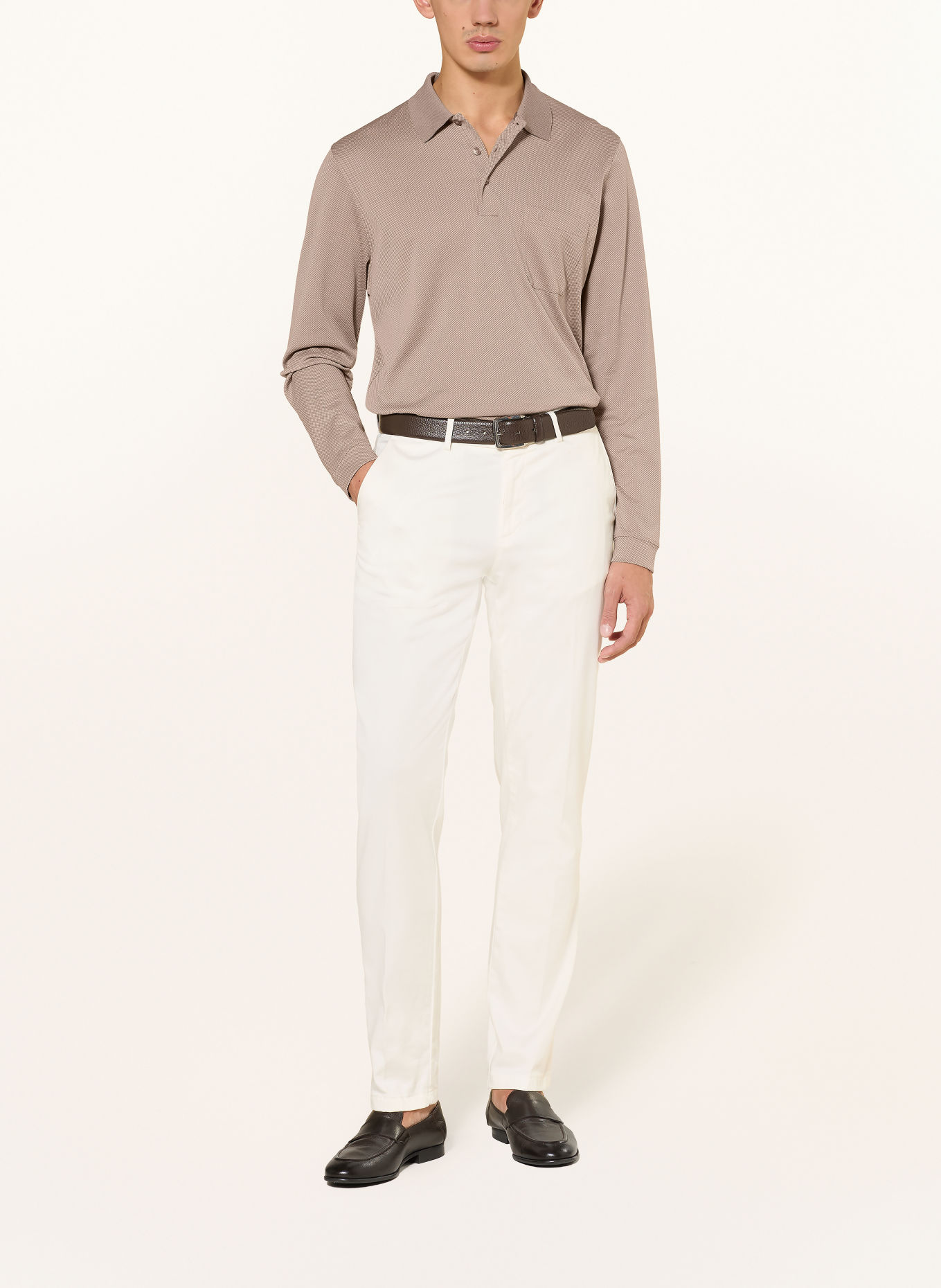 RAGMAN poloshirt: KHAKI / MØRKEGRÅ