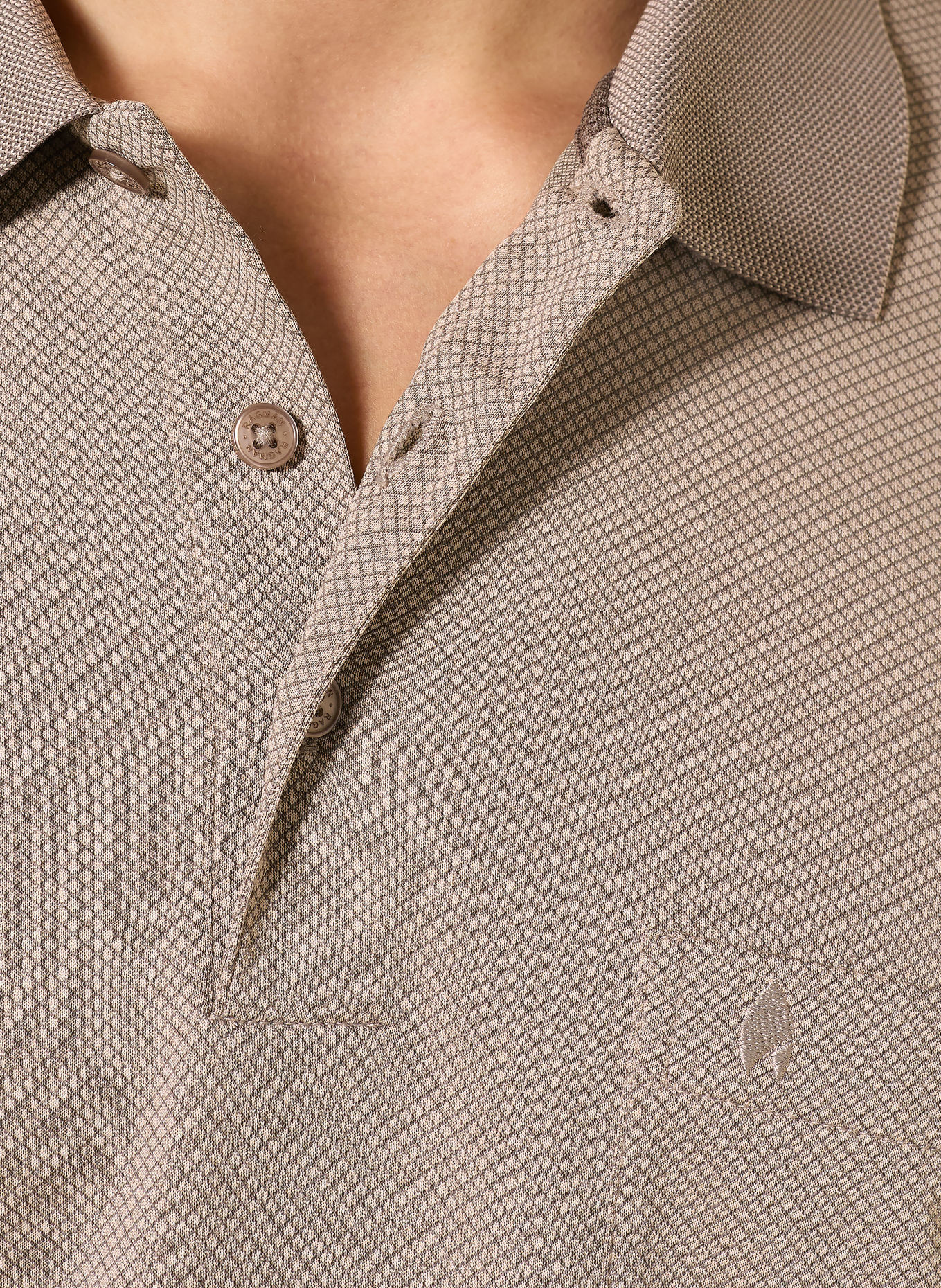 RAGMAN poloshirt: KHAKI / MØRKEGRÅ