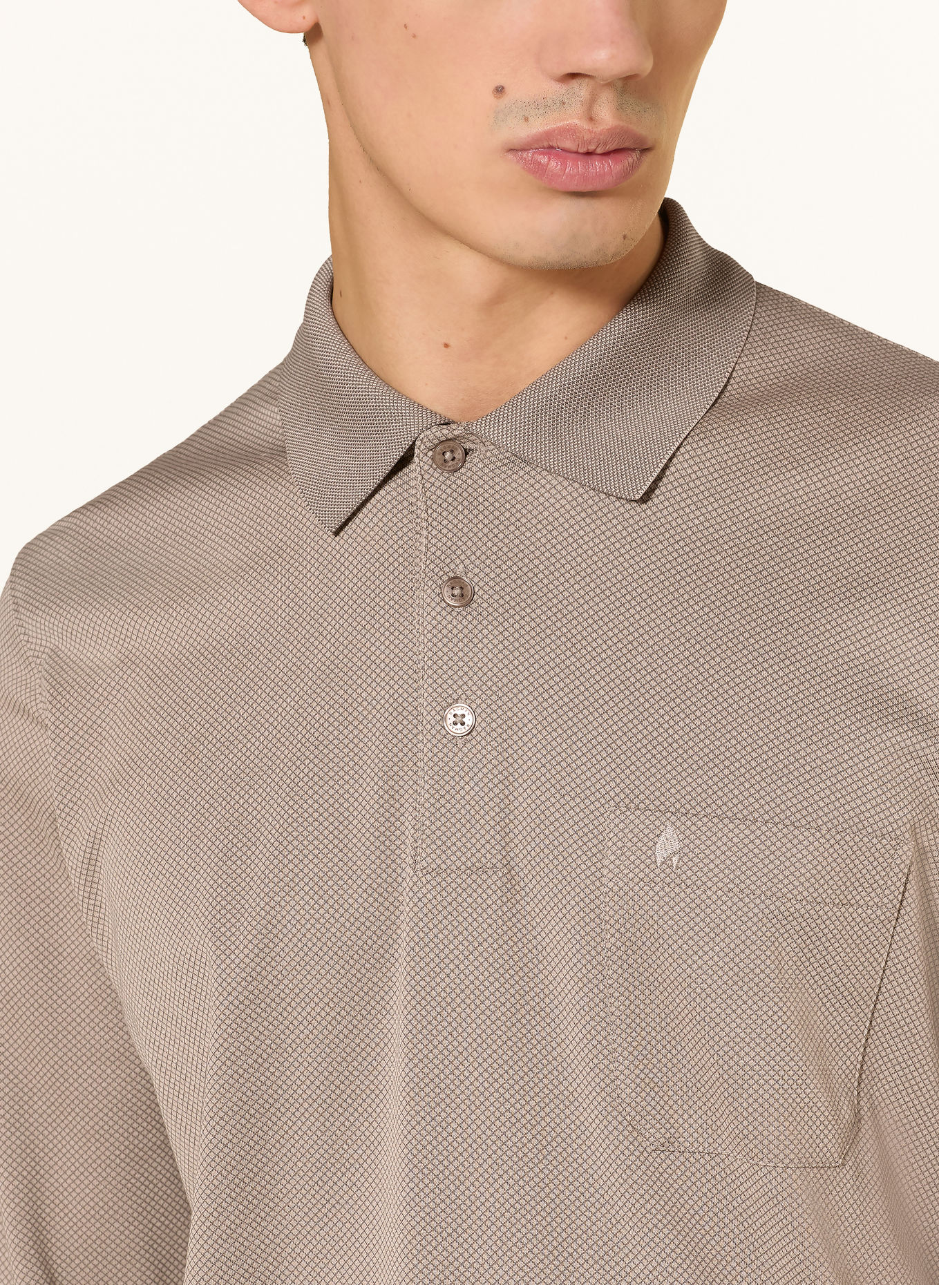 RAGMAN poloshirt: KHAKI / MØRKEGRÅ