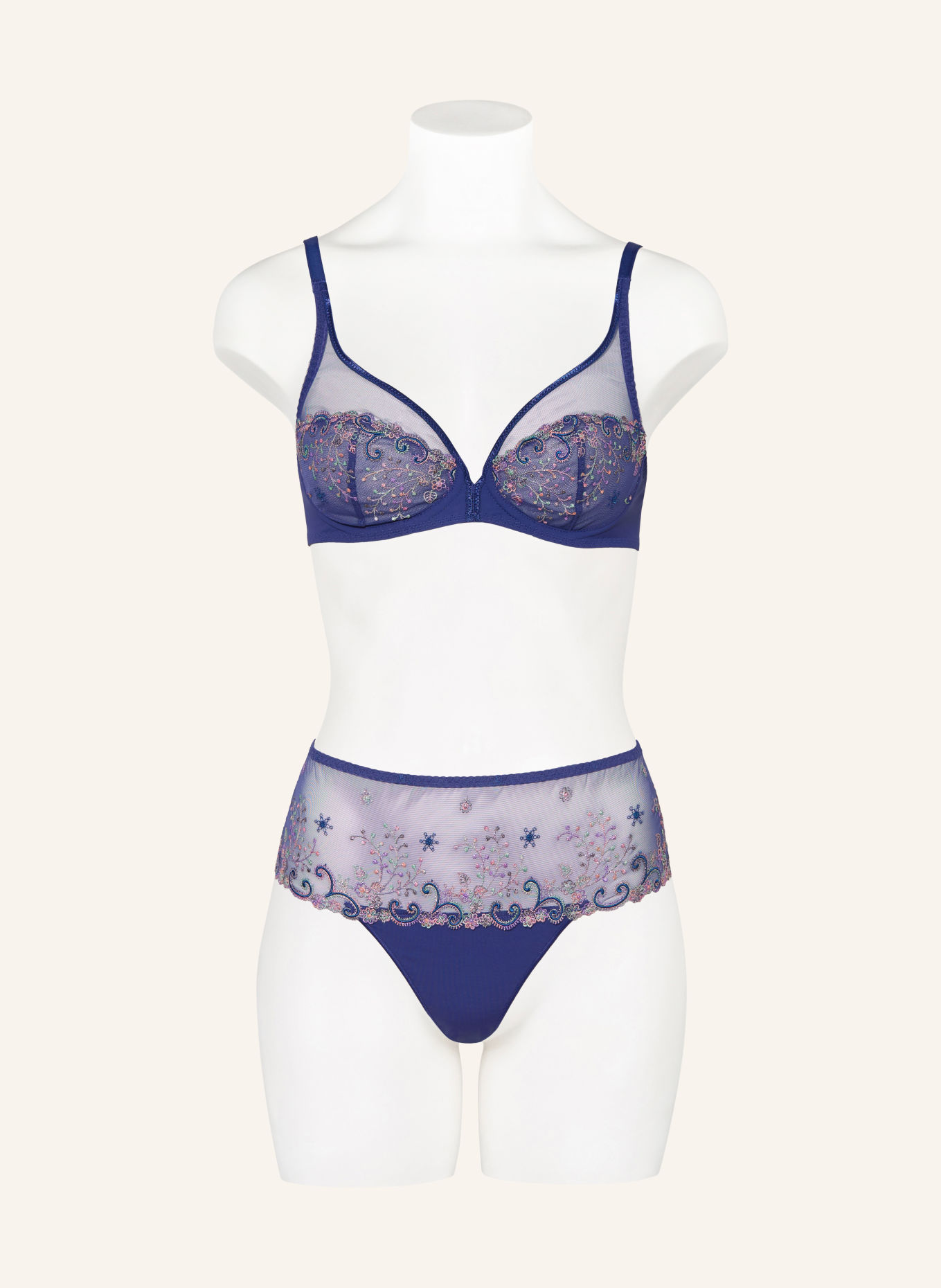 SIMONE PÉRÈLE Beugelbeha DÉLICE: DONKERBLAUW / ROZE / MINT