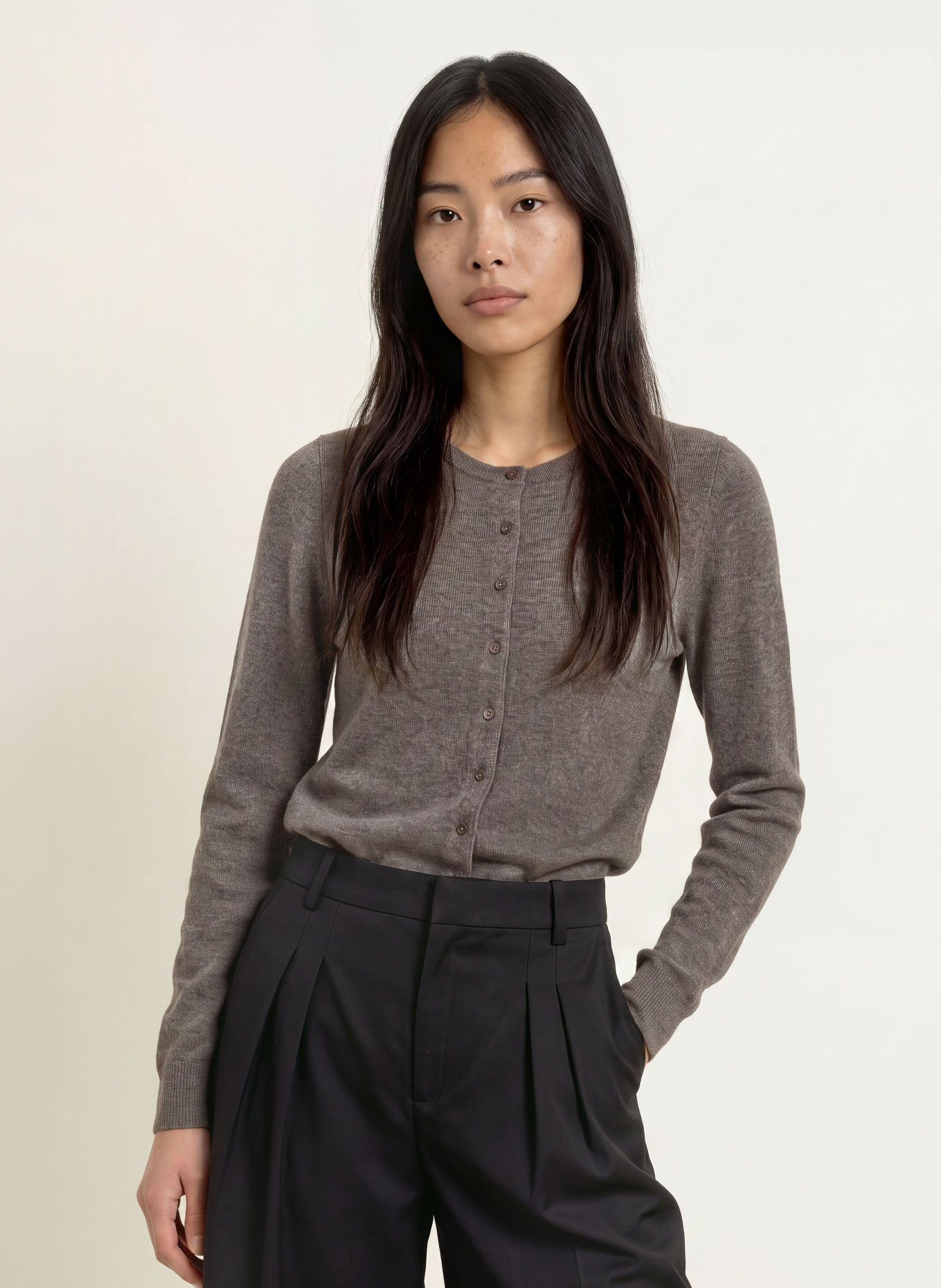 REPEAT Cashmere cardigan: GRAY