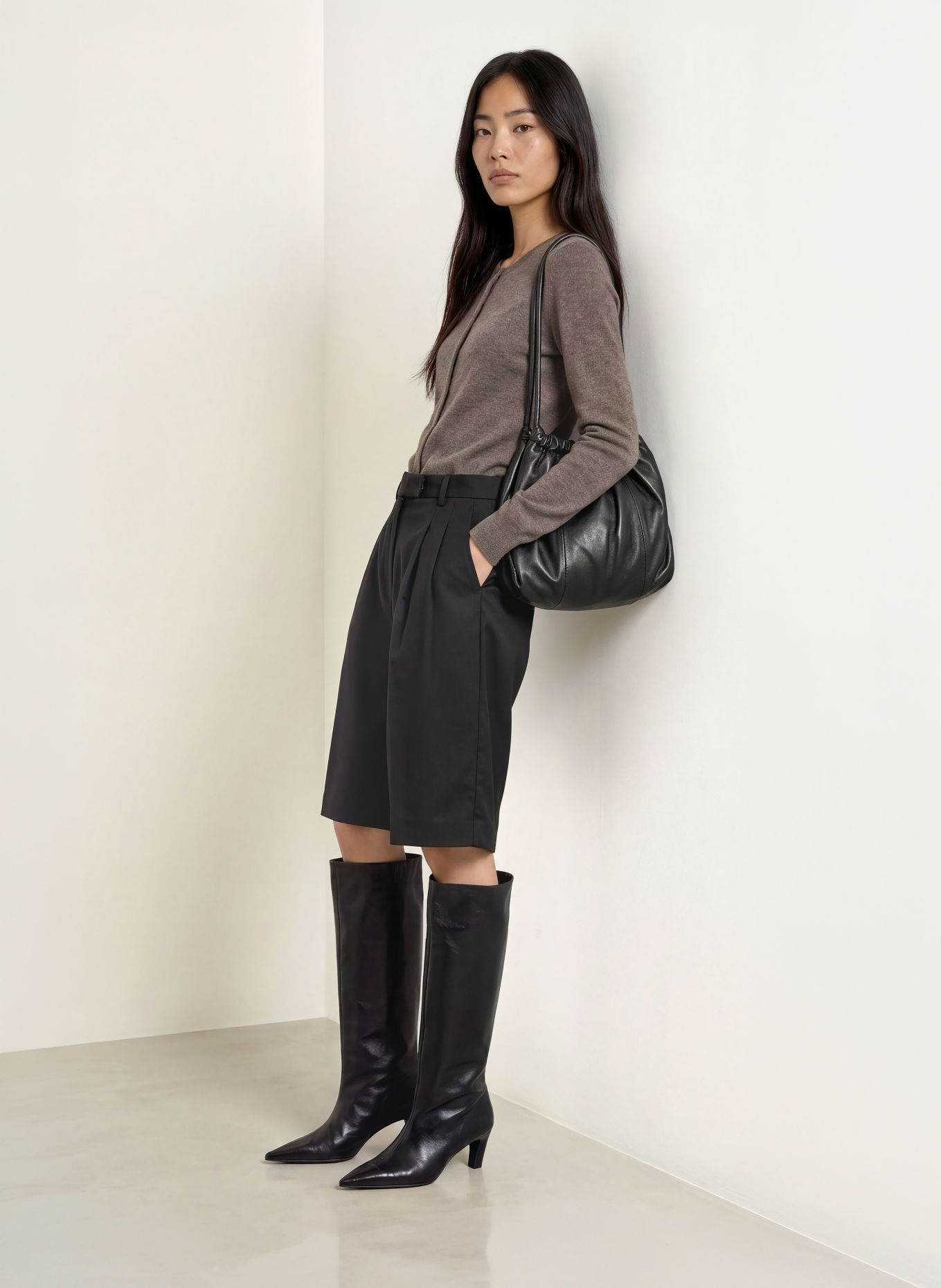 REPEAT Cashmere cardigan: GRAY