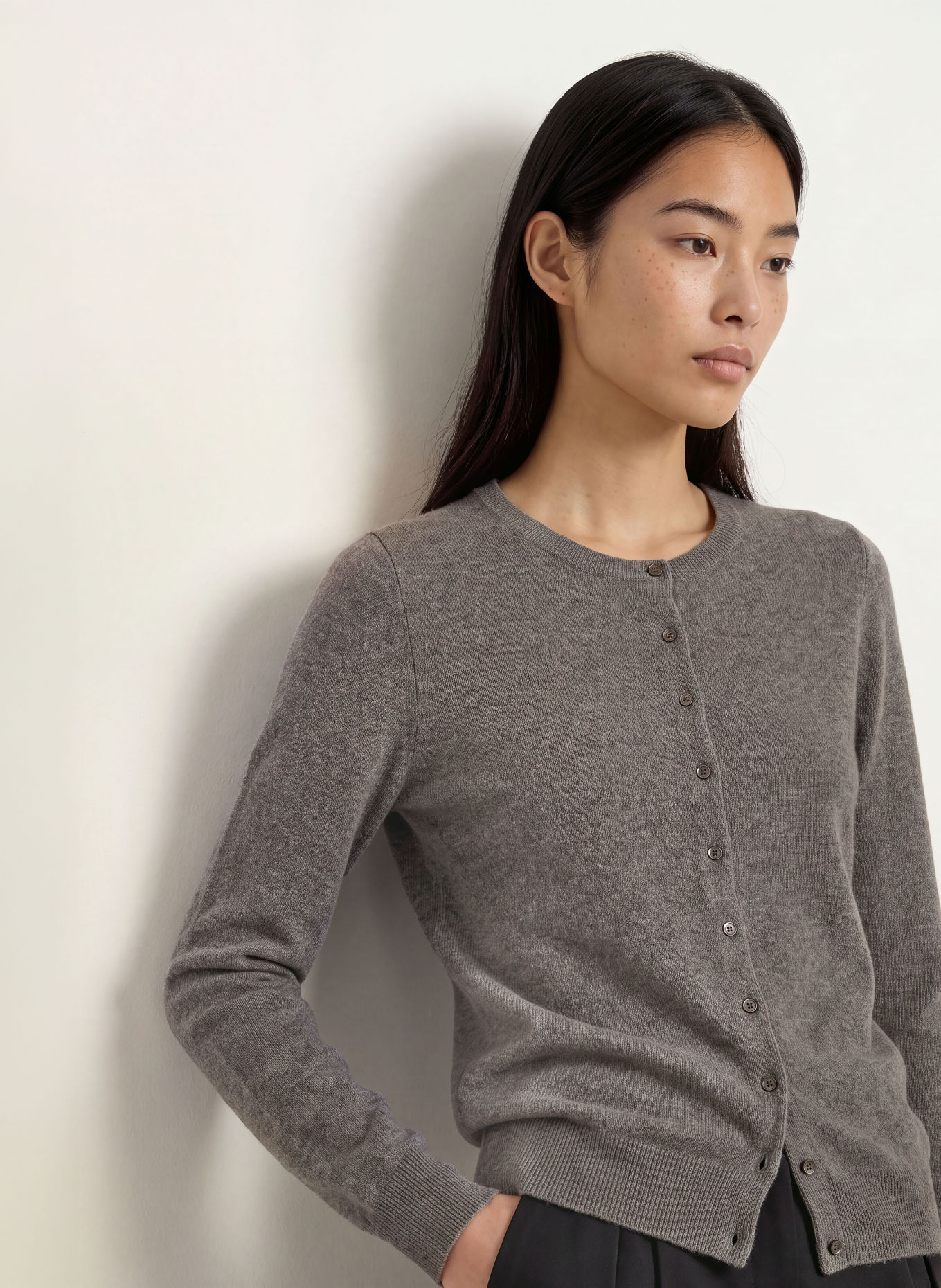 REPEAT Cashmere cardigan: GRAY
