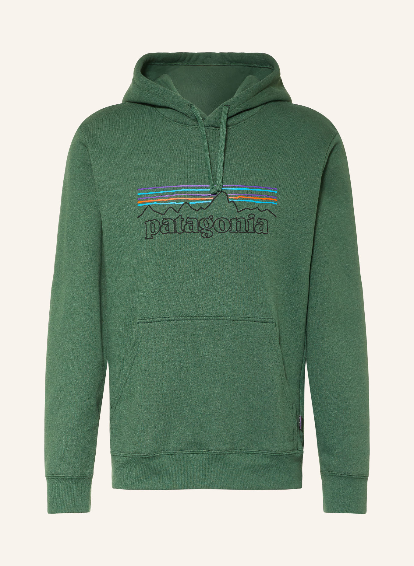 patagonia Hoodie P-6: DONKERGROEN