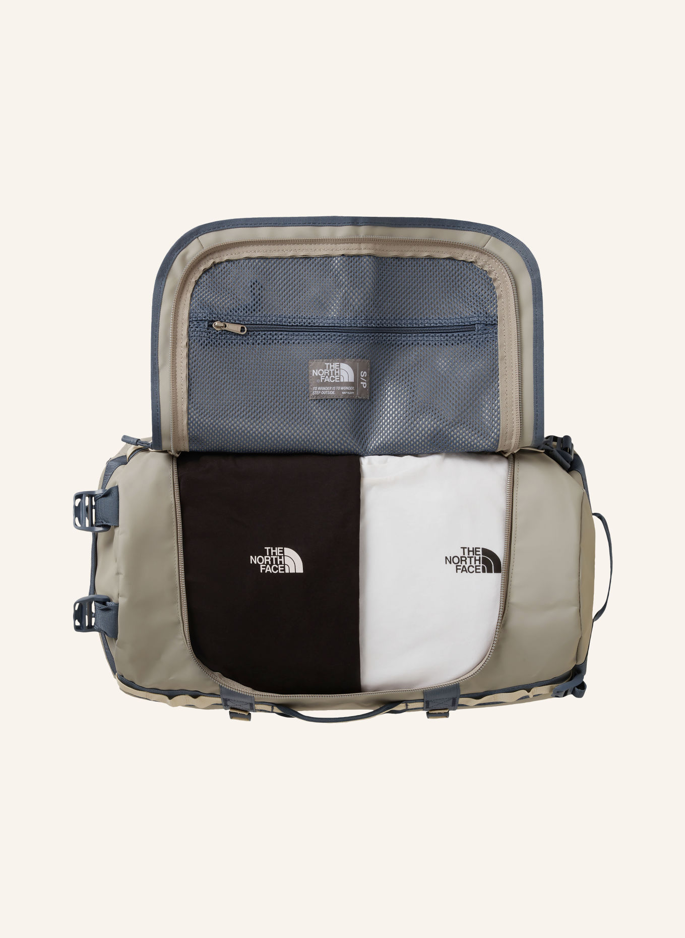 THE NORTH FACE Reisetasche BASE CAMP SMALL 50 l: GRAU / SCHWARZ