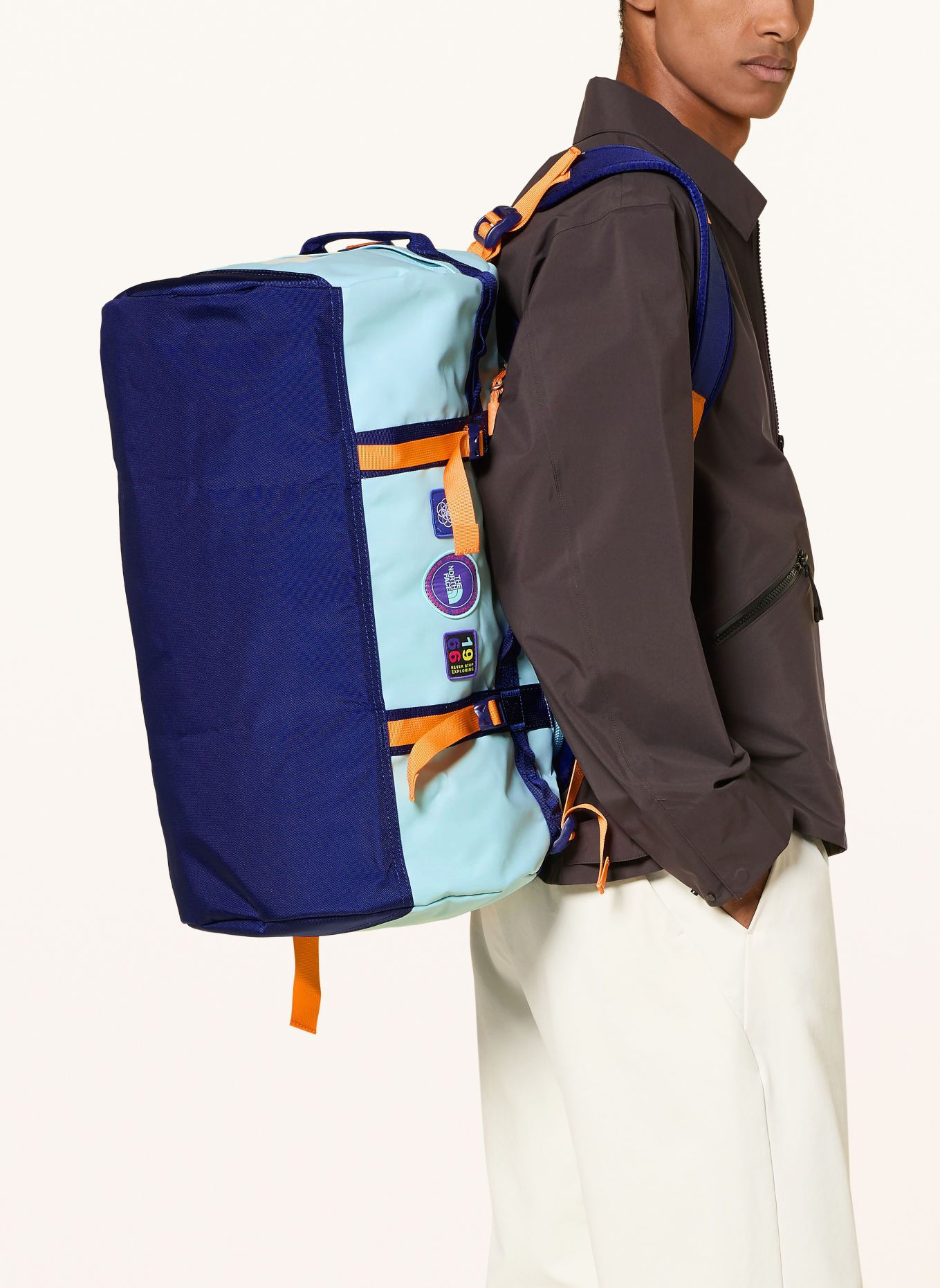 THE NORTH FACE Geantă de călătorie BASE CAMP SMALL 50 l: TURCOAZ / ALBASTRU