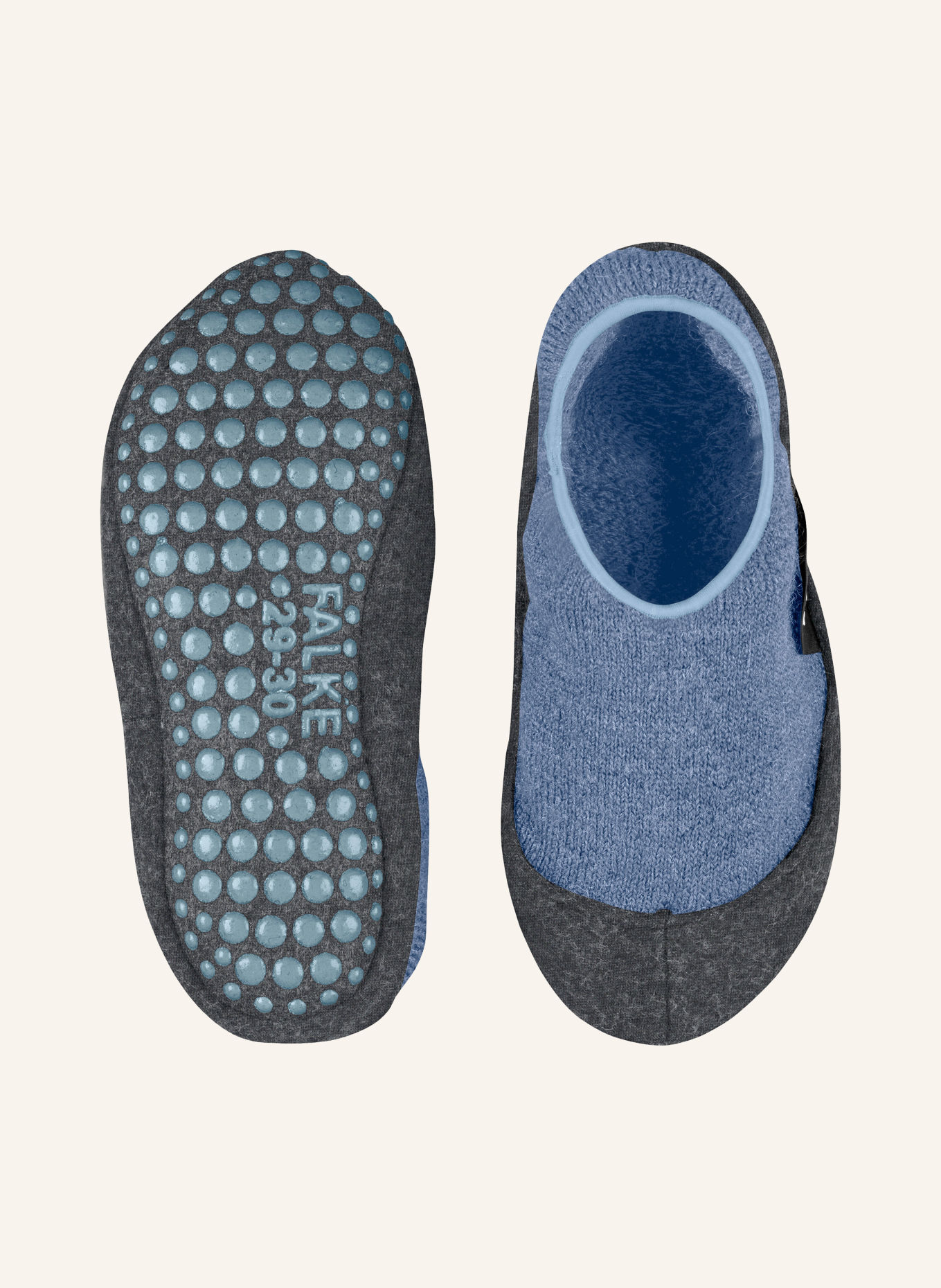 FALKE Stoppersocken COSY SLIPPER aus Merinowolle: 6045 smoky blue