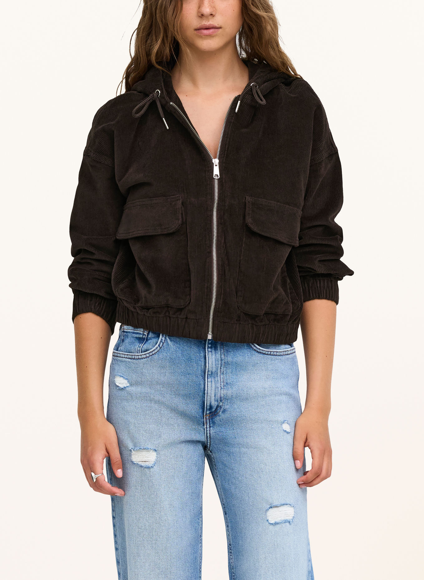 ONLY Cordjacke: DUNKELBRAUN