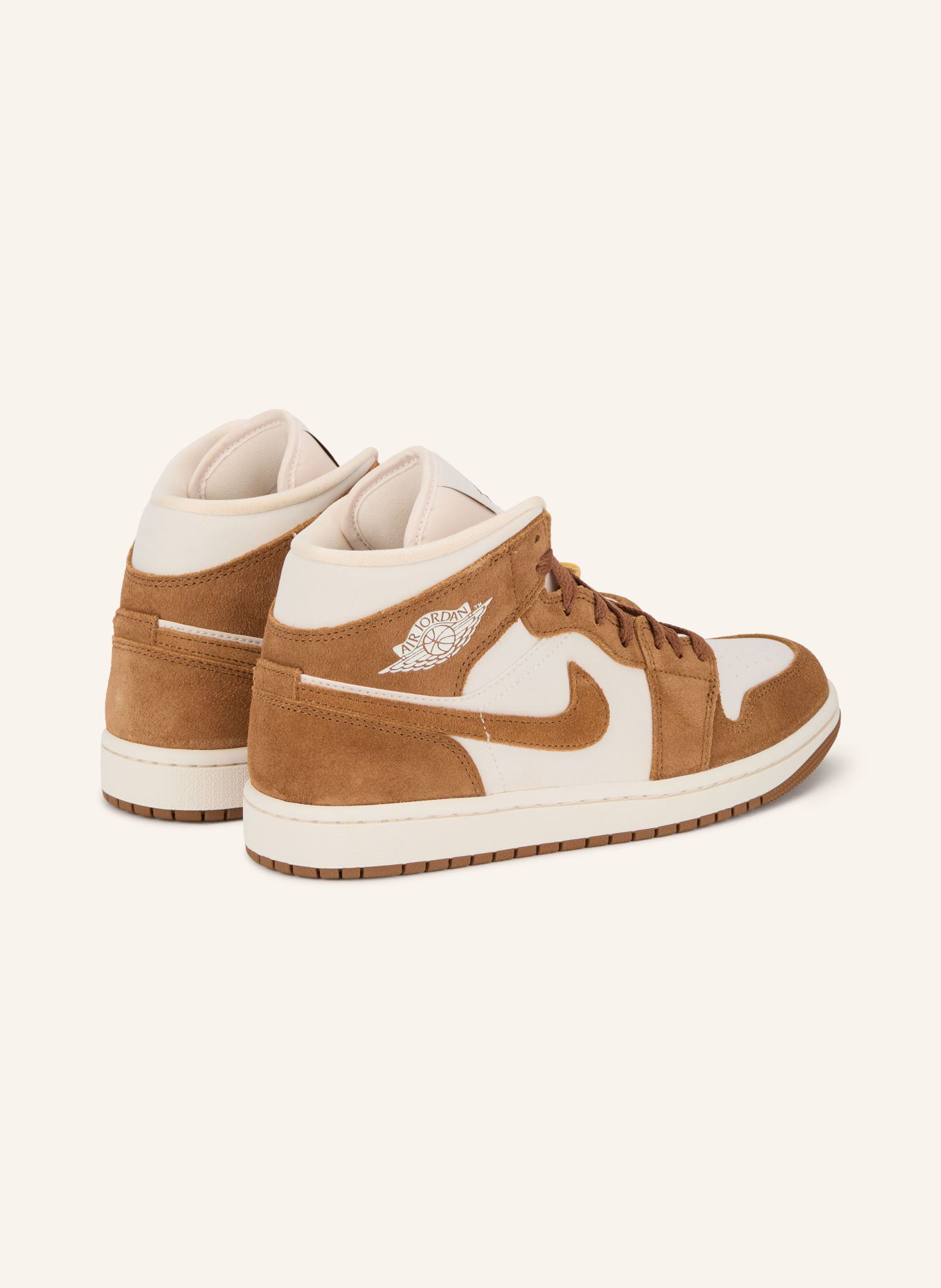 JORDAN Basketballschuhe AIR JORDAN 1: CREME / BRAUN