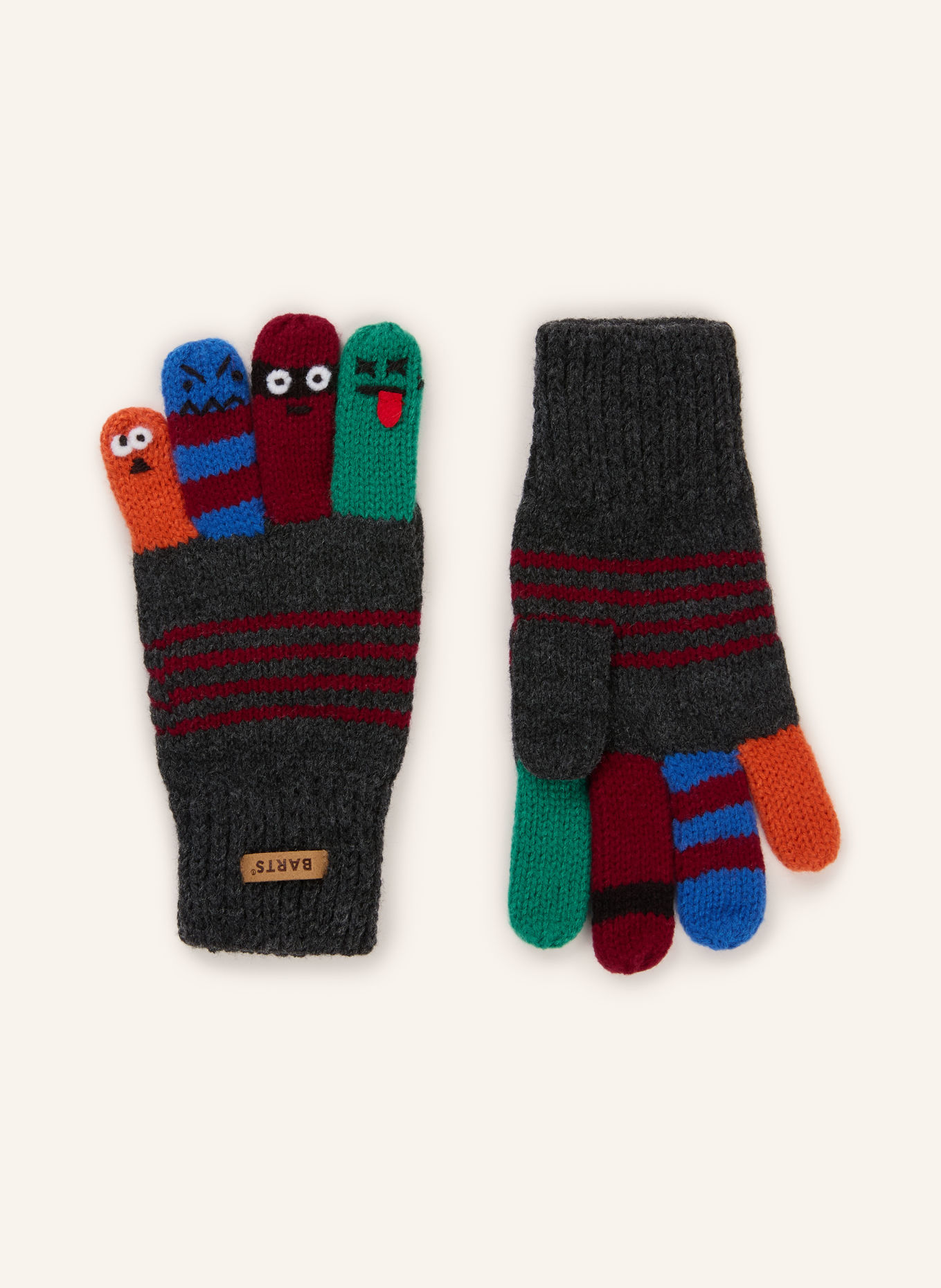 Barts Handschoenen PUPPETEER: DONKERGRIJS / GROEN / BLAUW