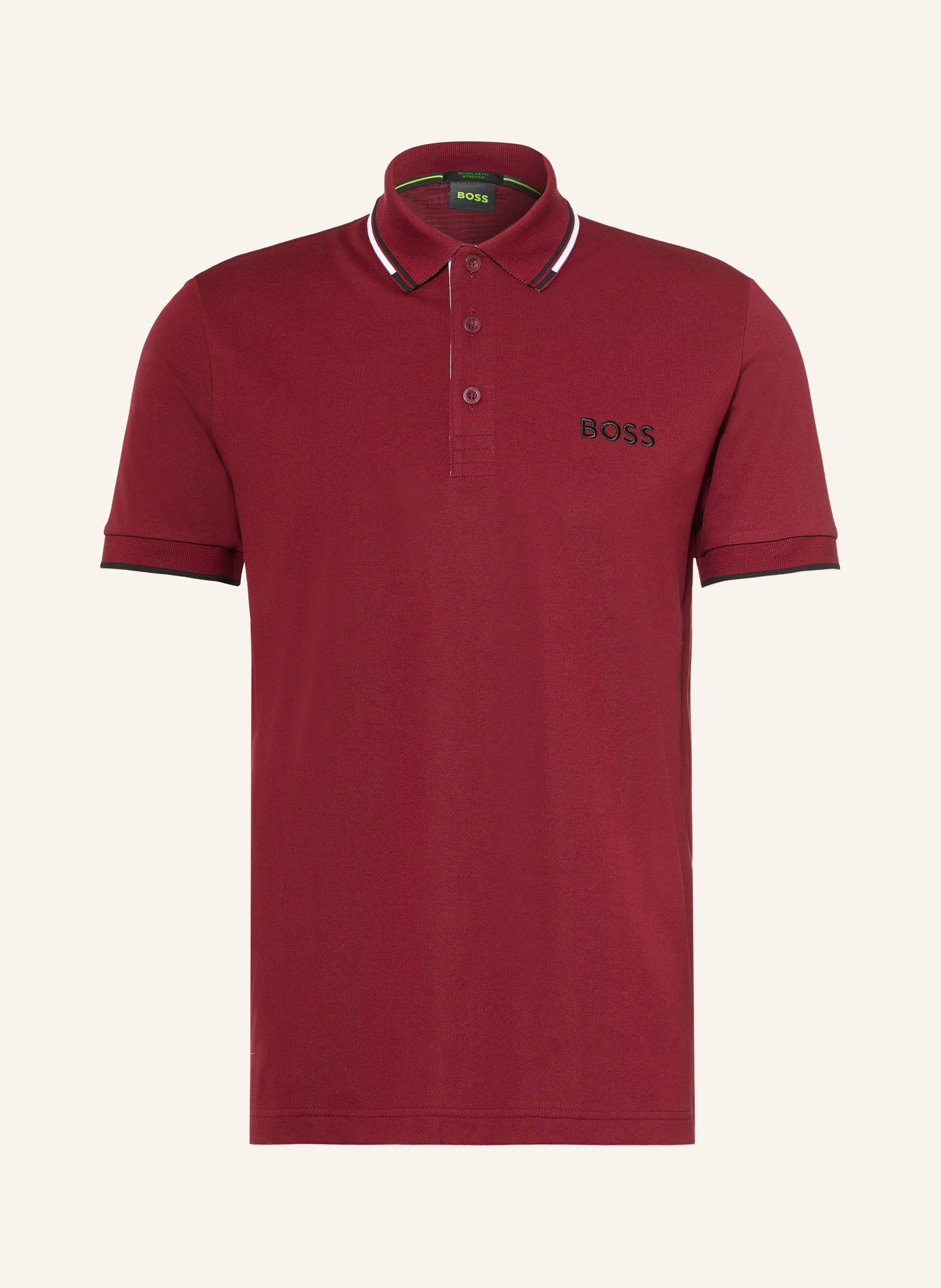 BOSS Functional polo short PADDY PRO: DARK RED