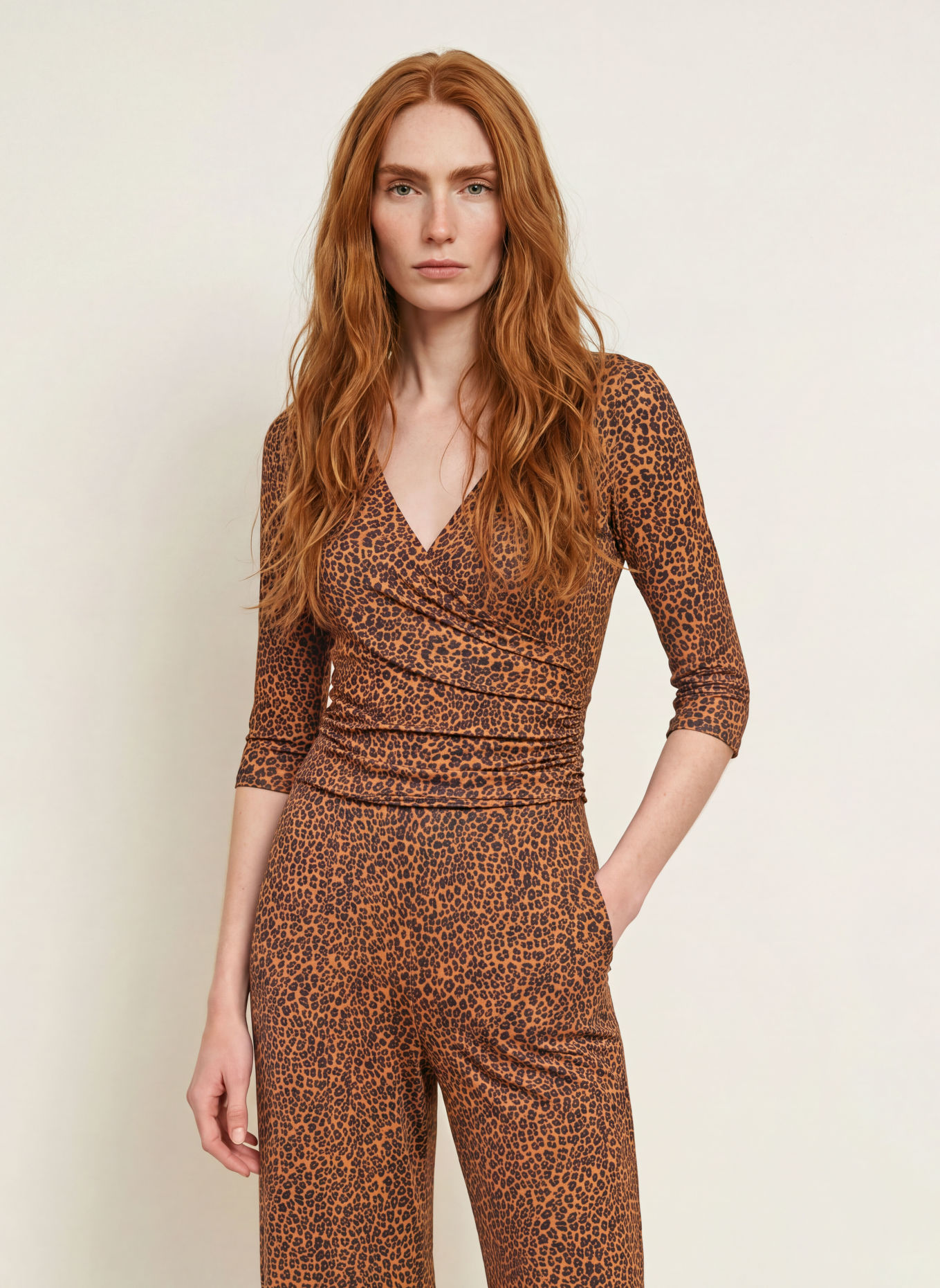 marivie Jersey-Jumpsuit JUMP IN! mit 3/4-Arm: CAMEL / BRAUN / SCHWARZ