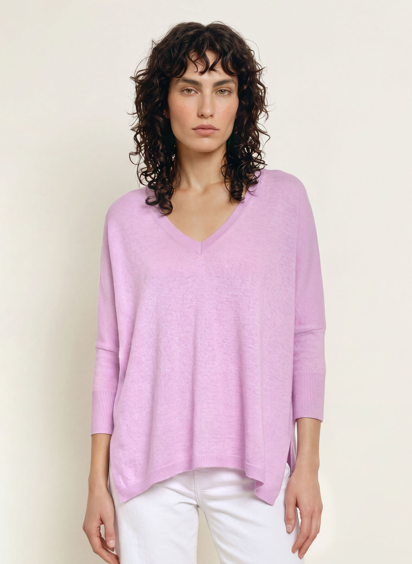 KUJTEN Cashmere-Pullover MINIE: HELLLILA