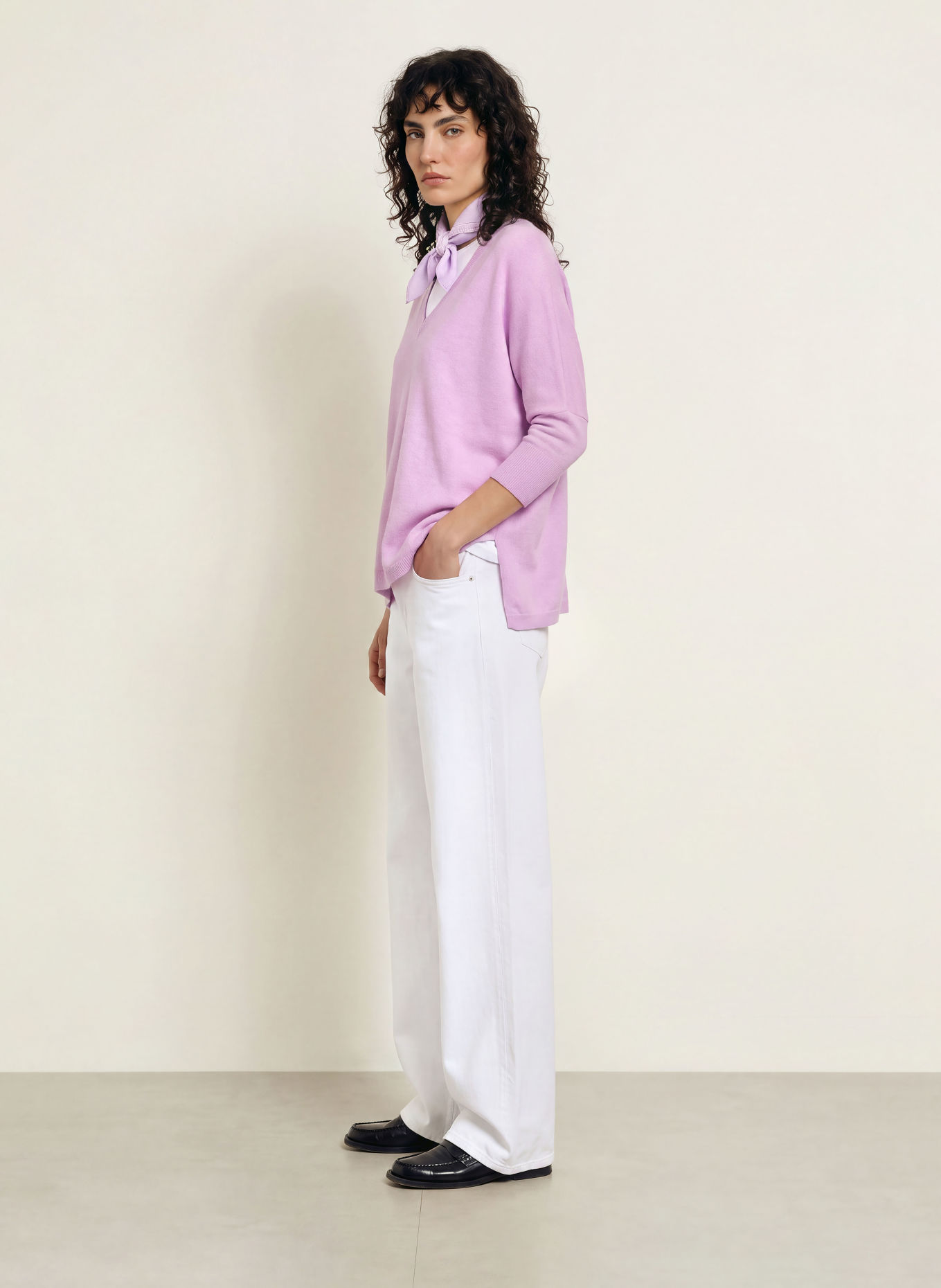KUJTEN Cashmere-Pullover MINIE: HELLLILA