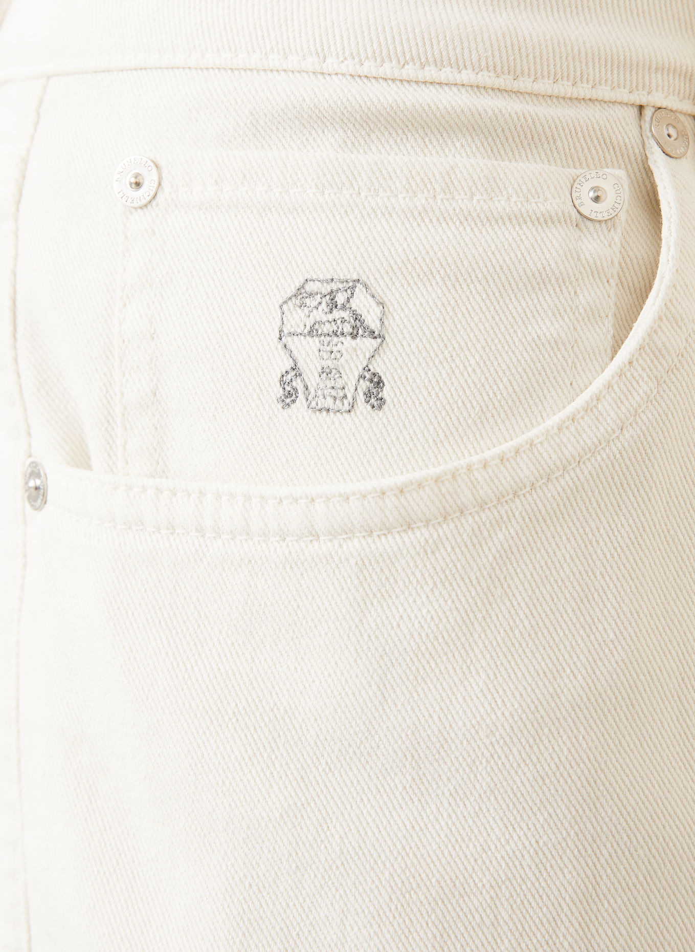 BRUNELLO CUCINELLI Džíny Leisure Fit: C7506 GHIACCIO