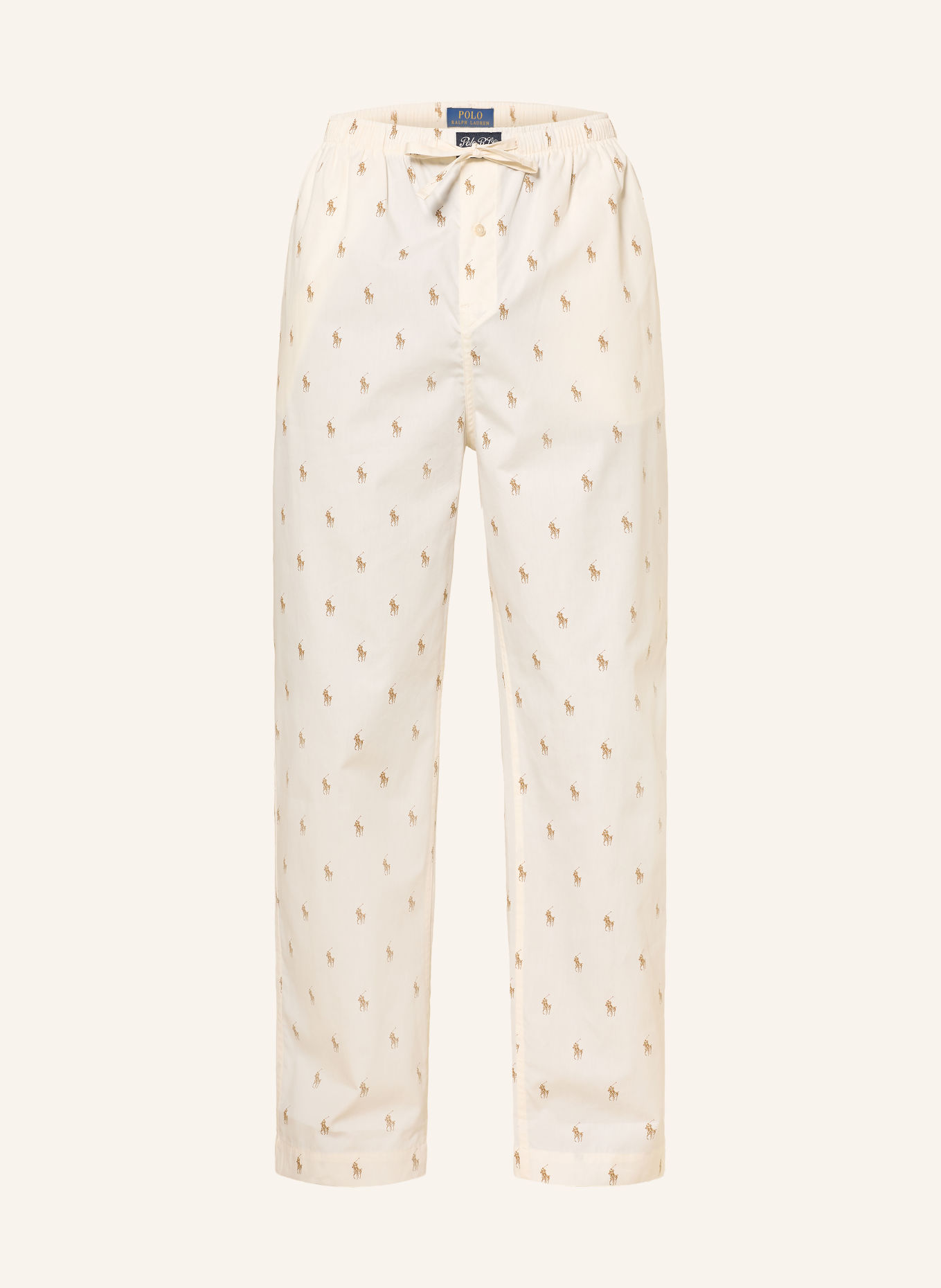POLO RALPH LAUREN Pyžamové kalhoty: KRÉMOVÁ / BÉŽOVÁ