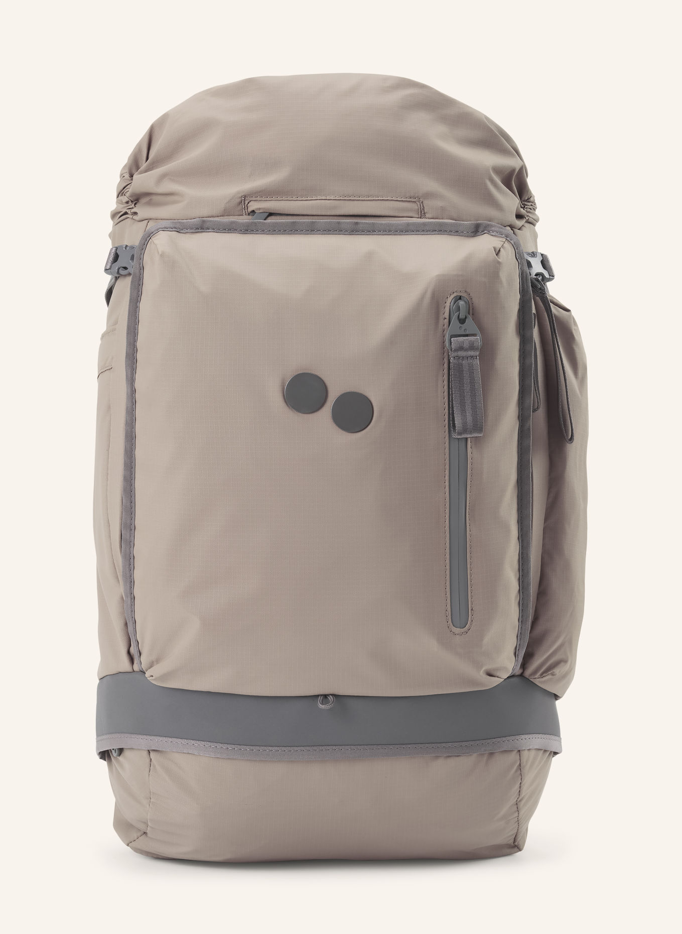 pinqponq Rucksack KOMUT MEDIUM mit Laptop-Fach: BEIGE / DUNKELGRAU
