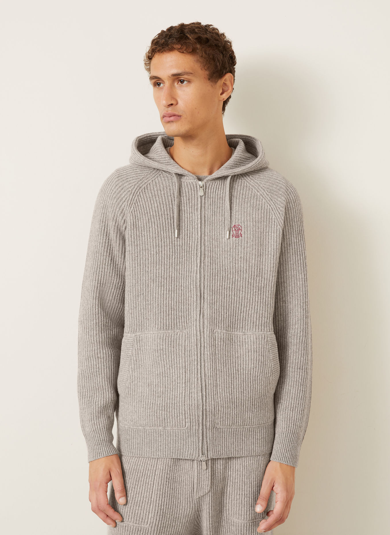 BRUNELLO CUCINELLI Strickjacke aus Cashmere: GRAU
