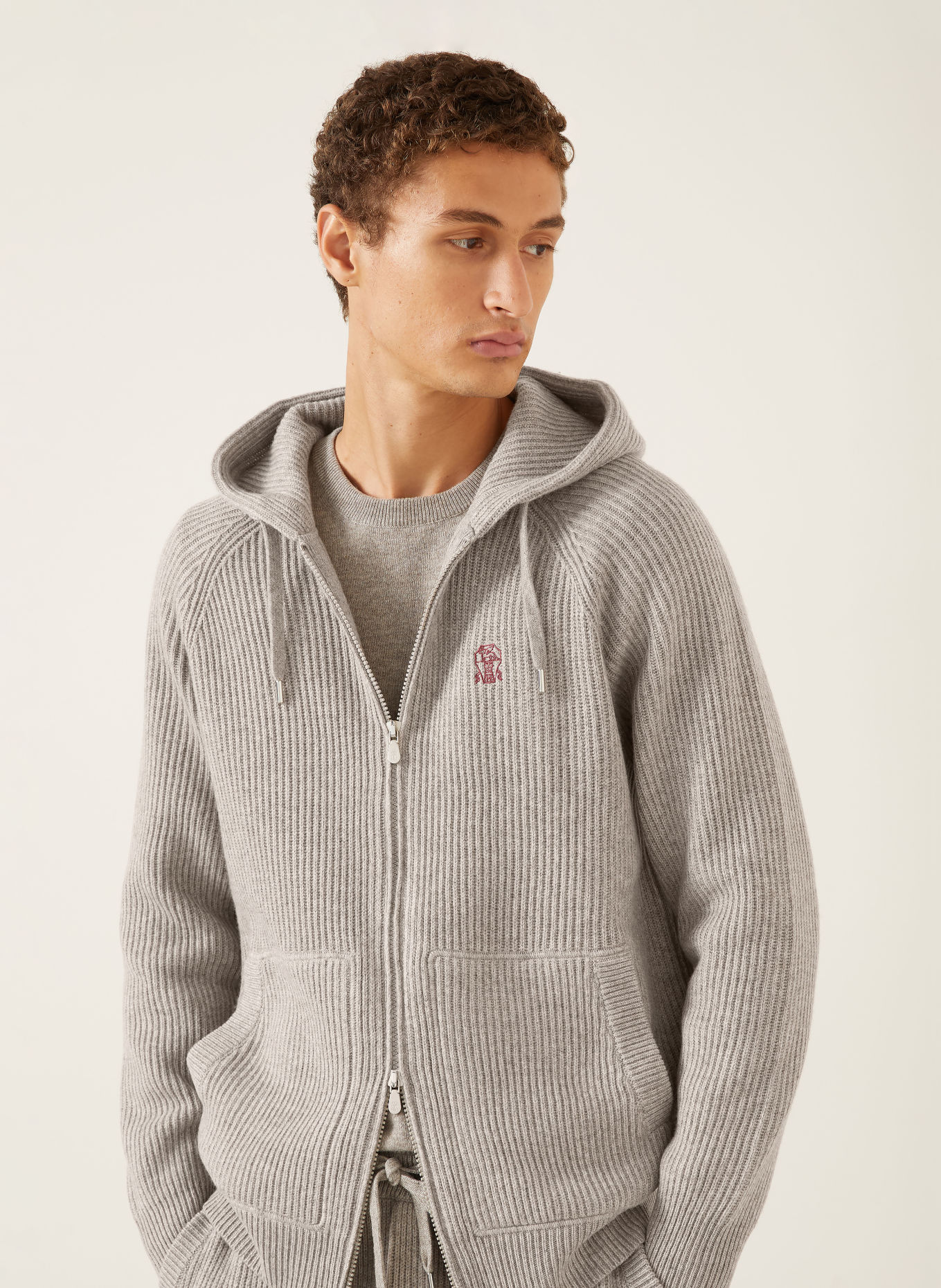 BRUNELLO CUCINELLI Strickjacke aus Cashmere: GRAU